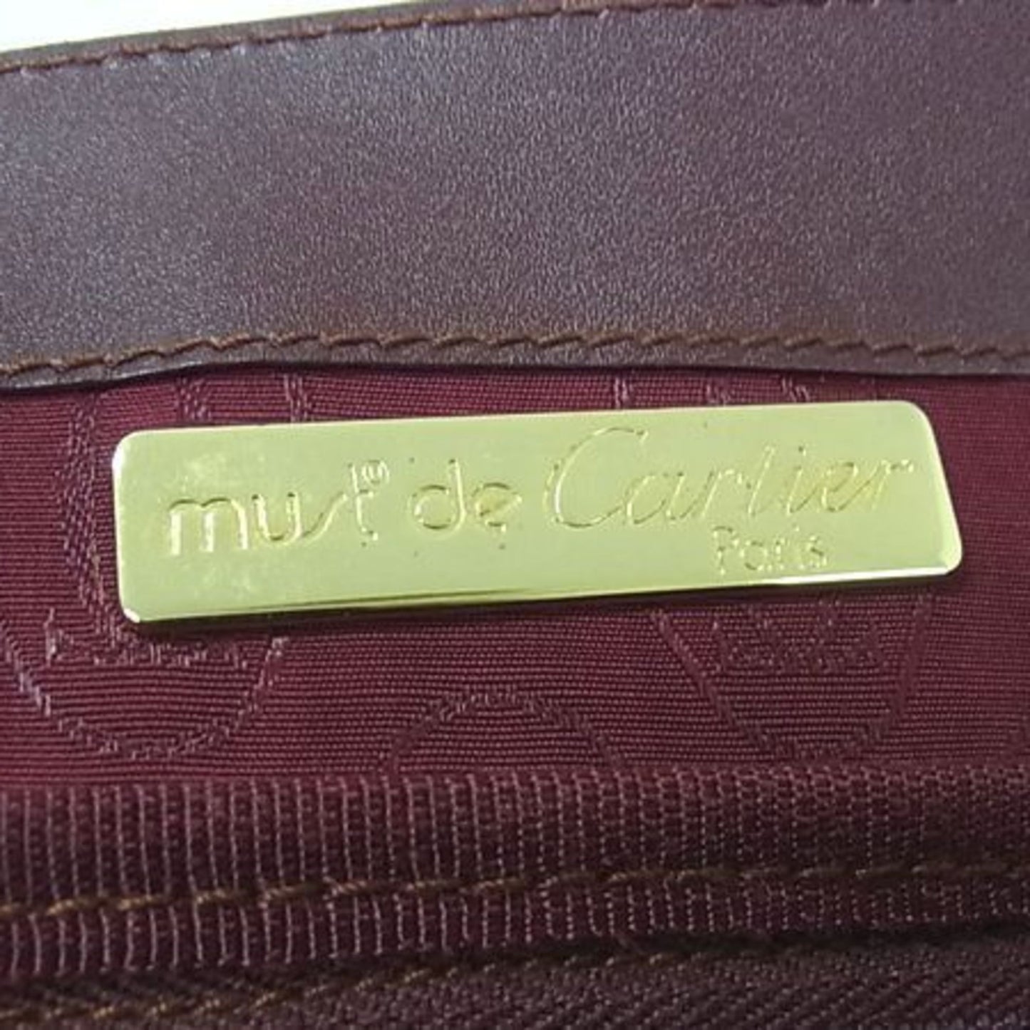Cartier Tote Bag Must Line - Bordeaux Leather