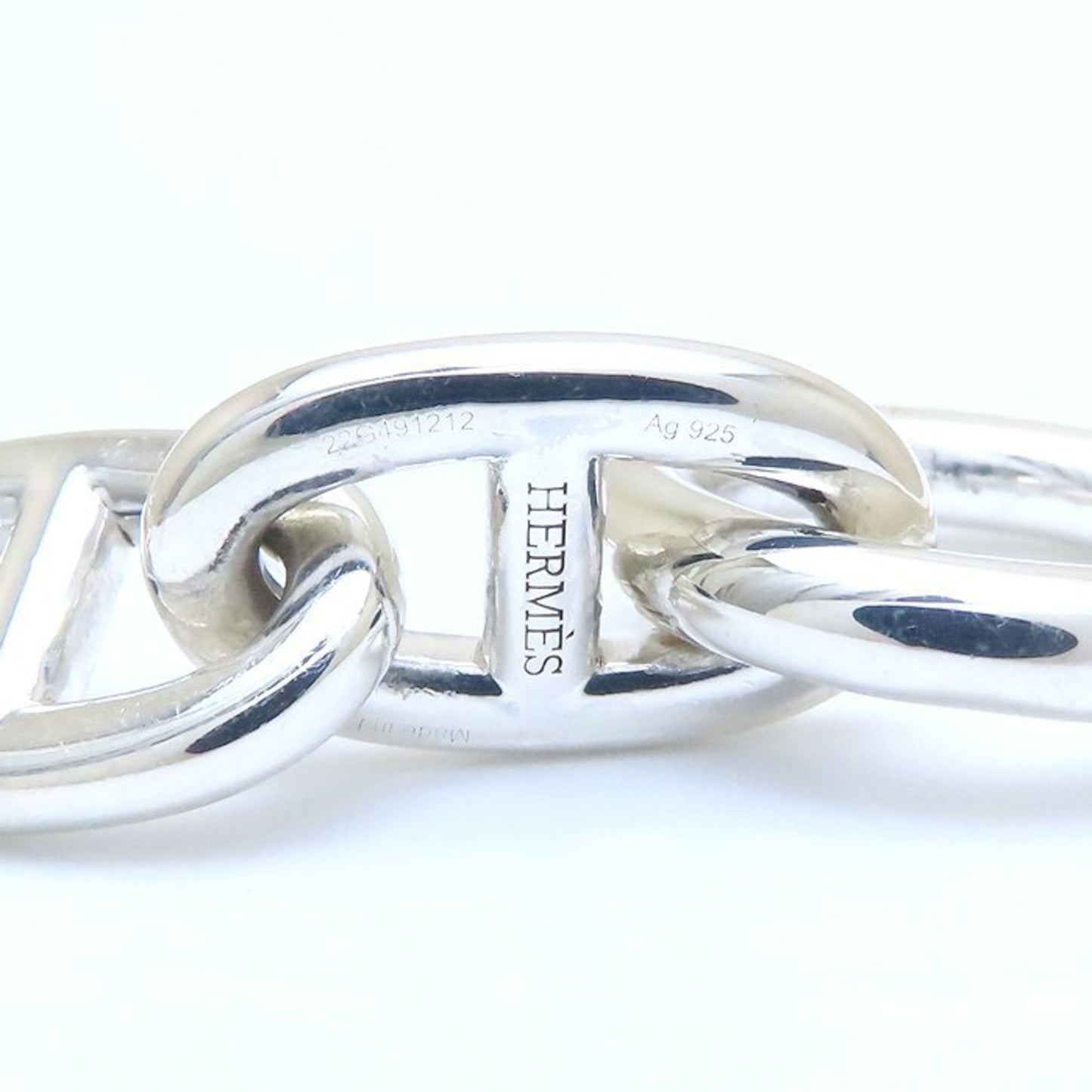 Hermes Chaine D'Ancre Tgm Bracelet 12 Links Silver 925 294039