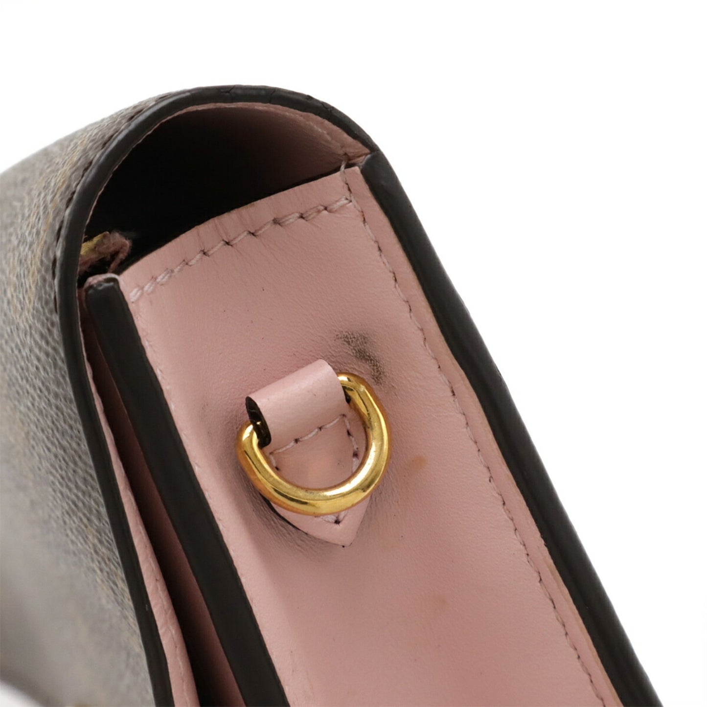 Louis Vuitton Monogram Portefeuille Flore Chain Shoulder Bag/Clutch Bag Rose Ballerine M67405