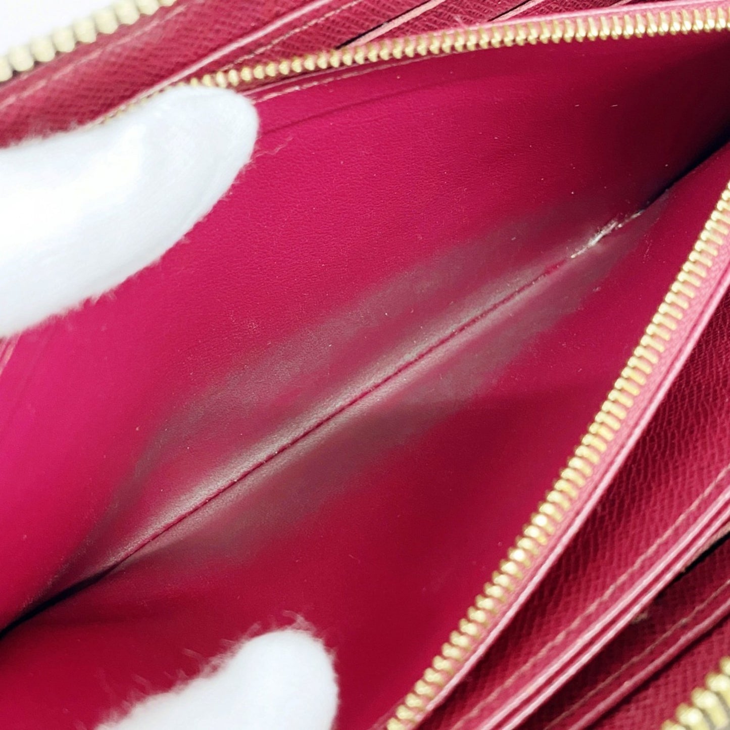 Louis Vuitton Monogram Zippy Wallet M41895 Brown Fuchsia