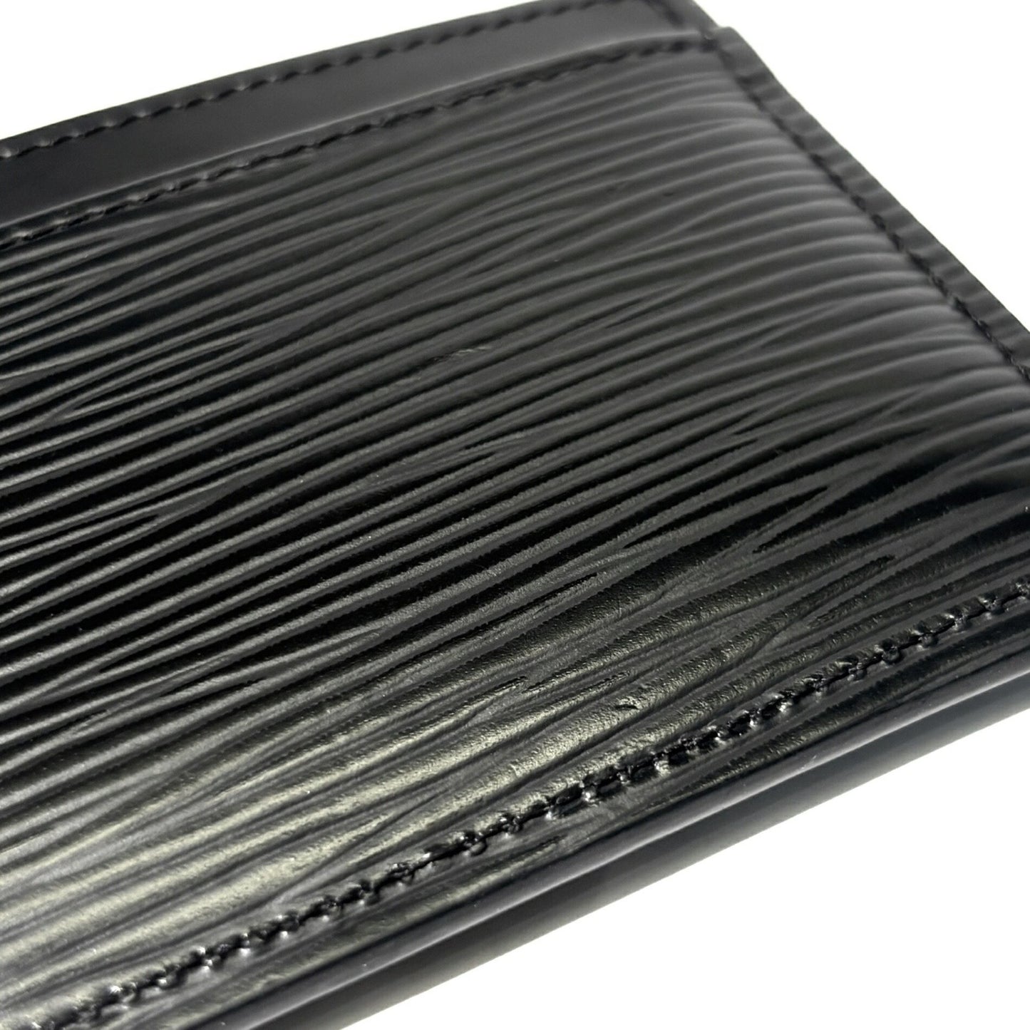 Louis Vuitton Porte Carte Sample Epi Business Card Holder/Card Case Pass Black Leather M63512 Louis