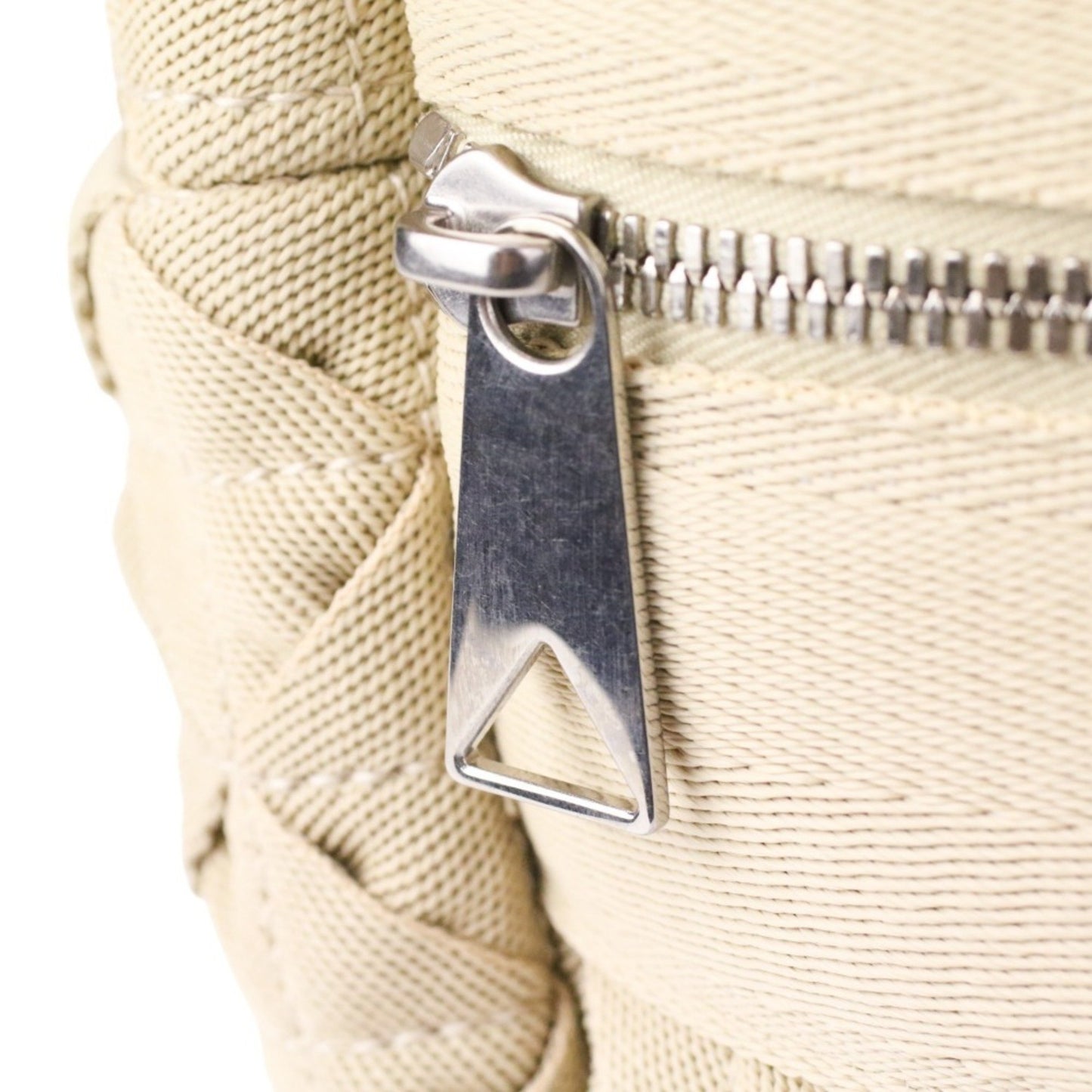Bottega Veneta Bottega Veneta Intrecciato Webbing Line Canvas Shoulder Bag Beige