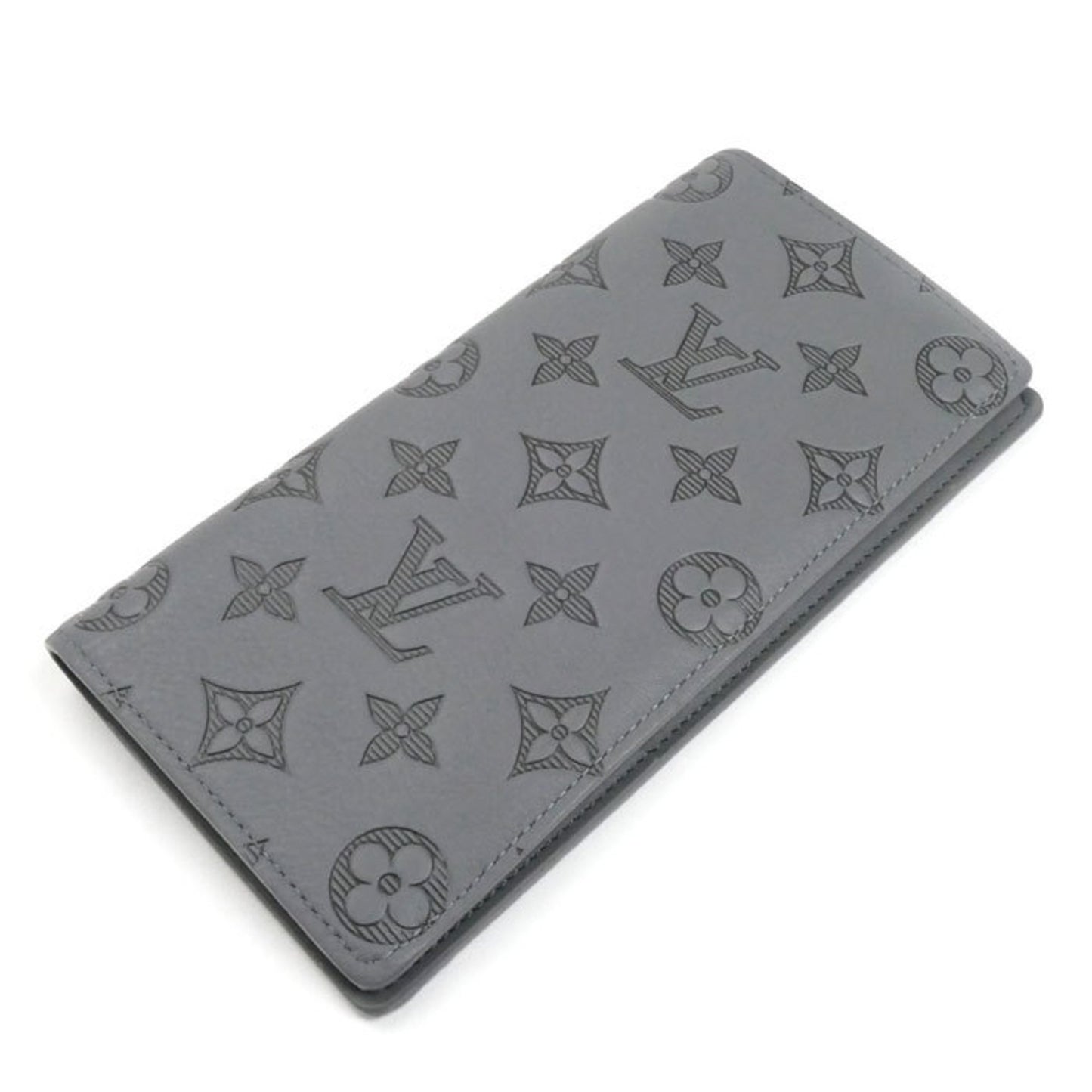 Louis Vuitton Louis Vuitton Portefeuille Brazza Long Wallet Monogram Shadow Gray M81335