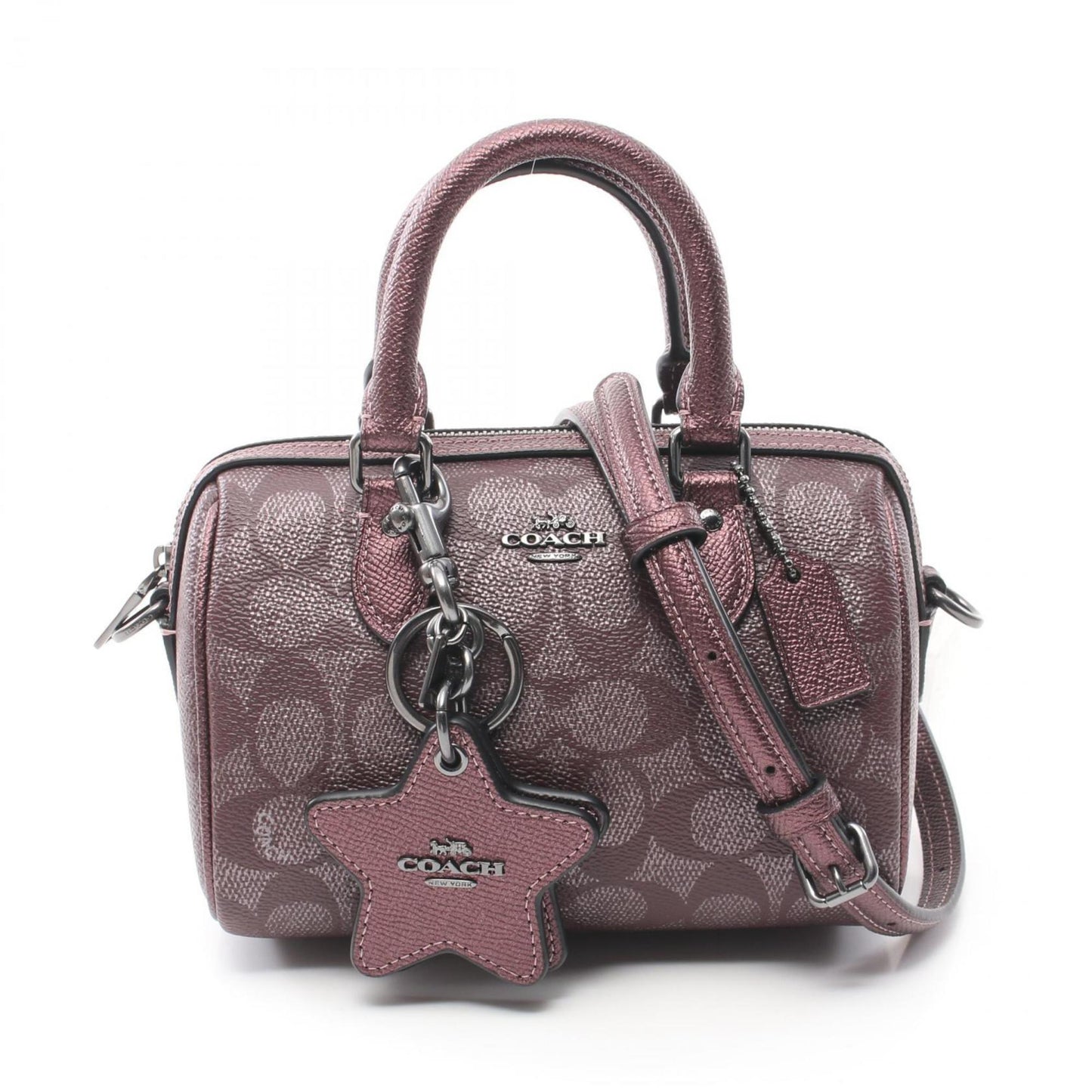 Coach Coach Signature Rowan Handbag Bag Coated Canvas Leather