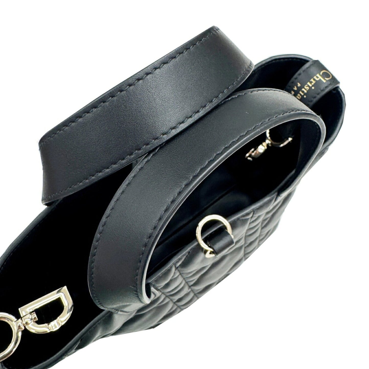 Christian Dior Dior Toujours Small M28220Shj Handbag Tote Bag Leather Black