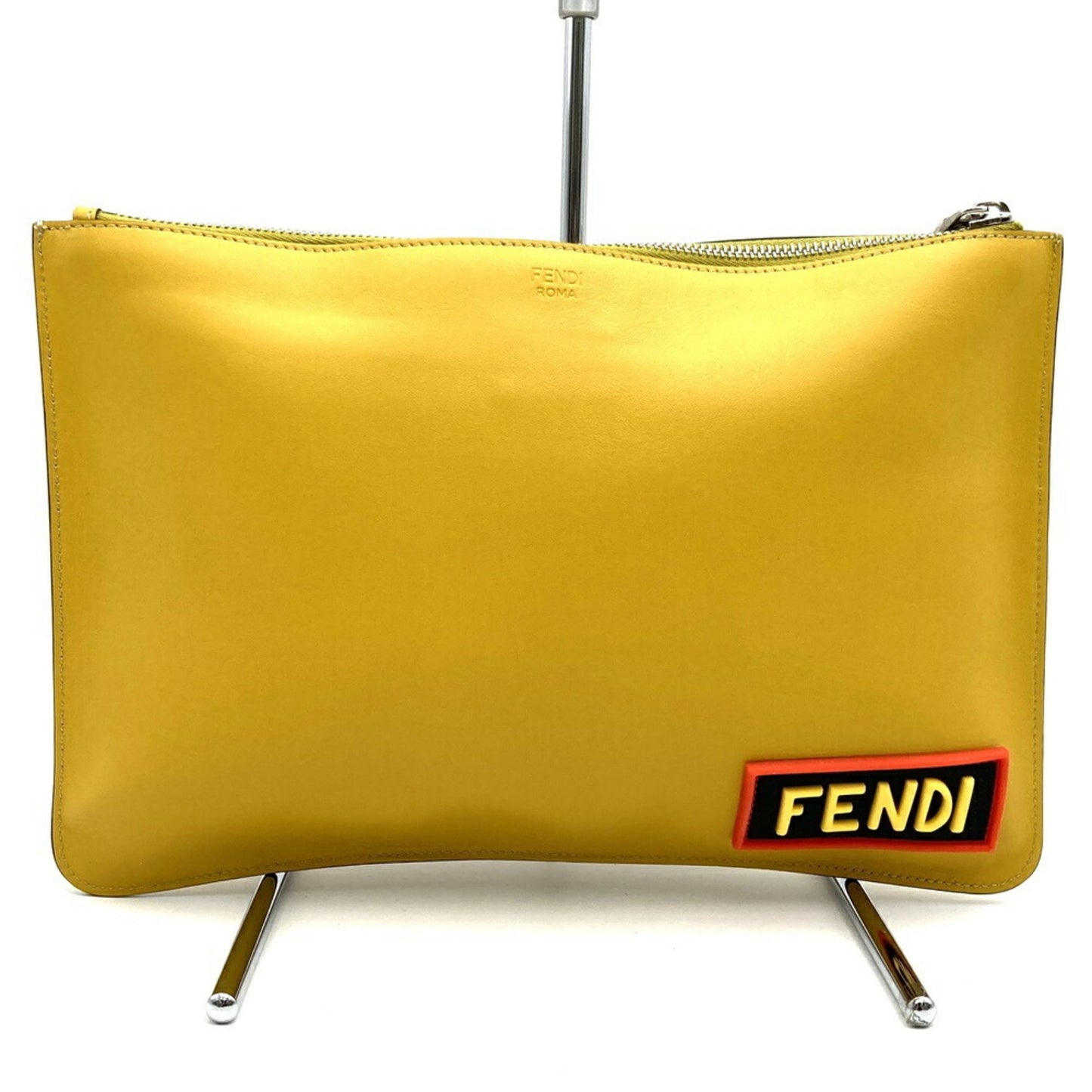 Fendi 7No078 Clutch Bag Think Yellow
