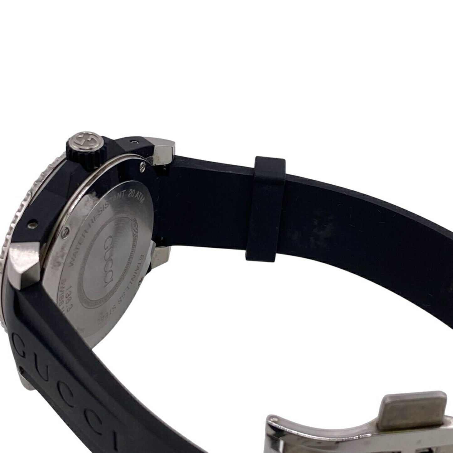 Gucci Dive 136.3 Snake Black Dial 3 Hand Date Watch Analog Digital