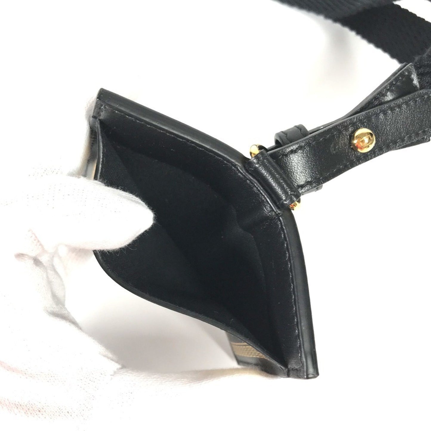 Versace X Fendi Collaboration Fendace Medusa Id Holder With Neck Strap