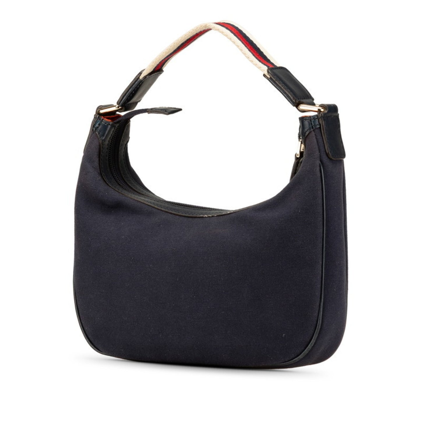 Gucci Sherry Line Handbag 263757 Navy Canvas Leather