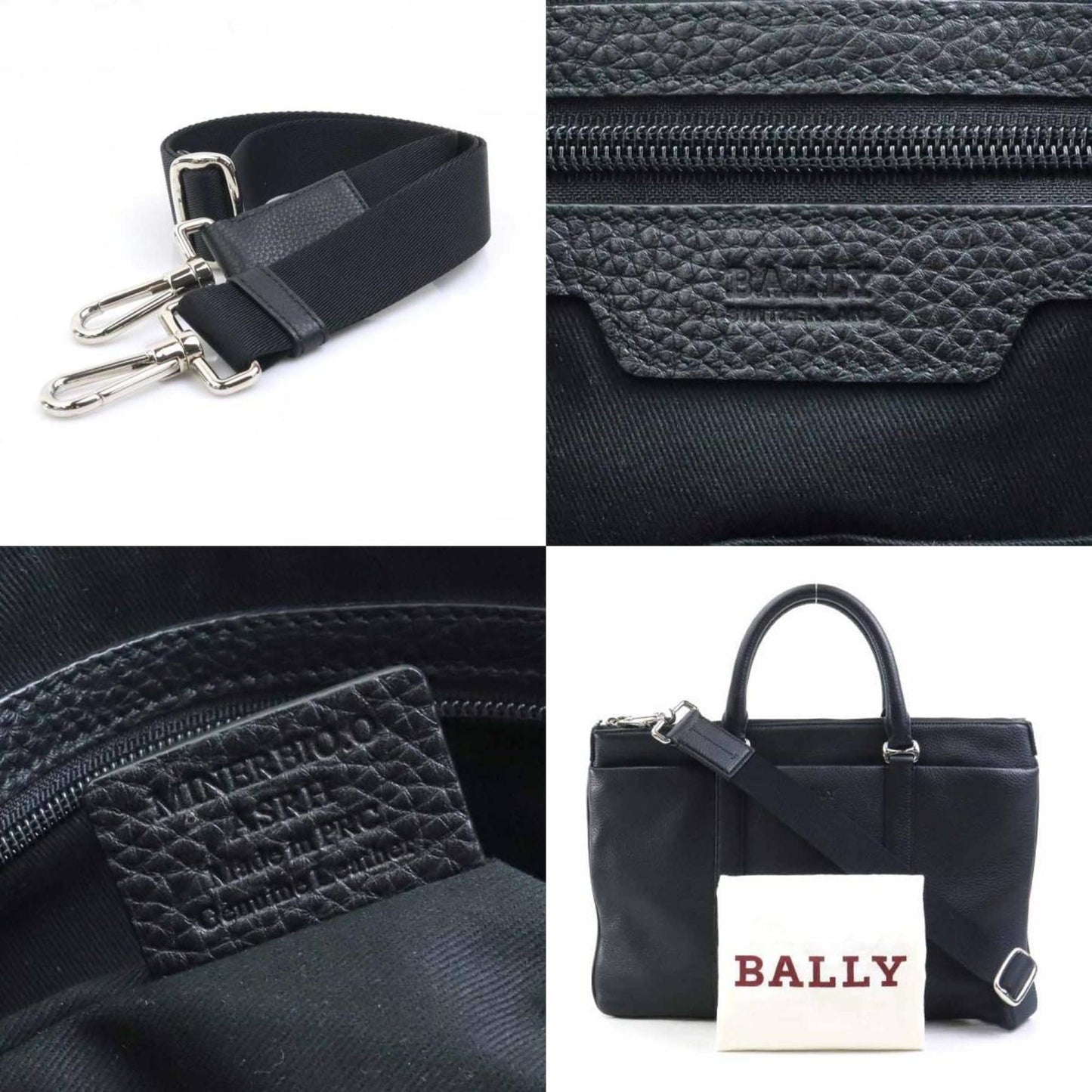 Bally Handbag Shoulder Bag Leather Black