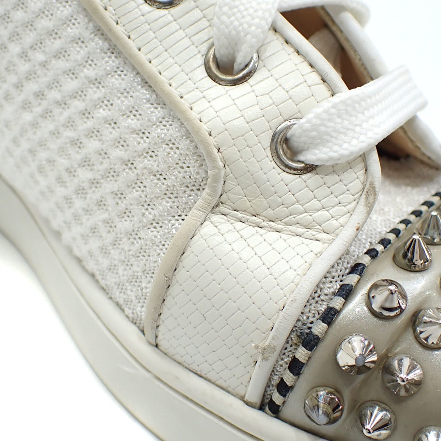 Christian Louboutin Men'S High-Top Leather Sneakers