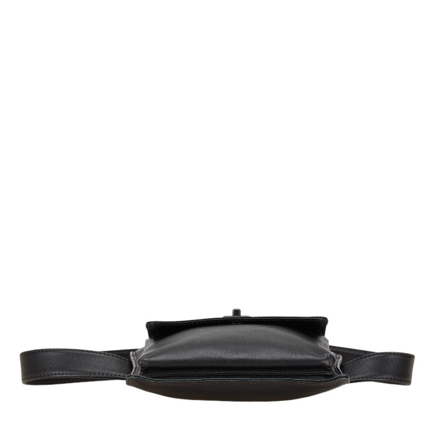 Chanel Coco Mark Waist Bag Belt 75/30 Black Lambskin