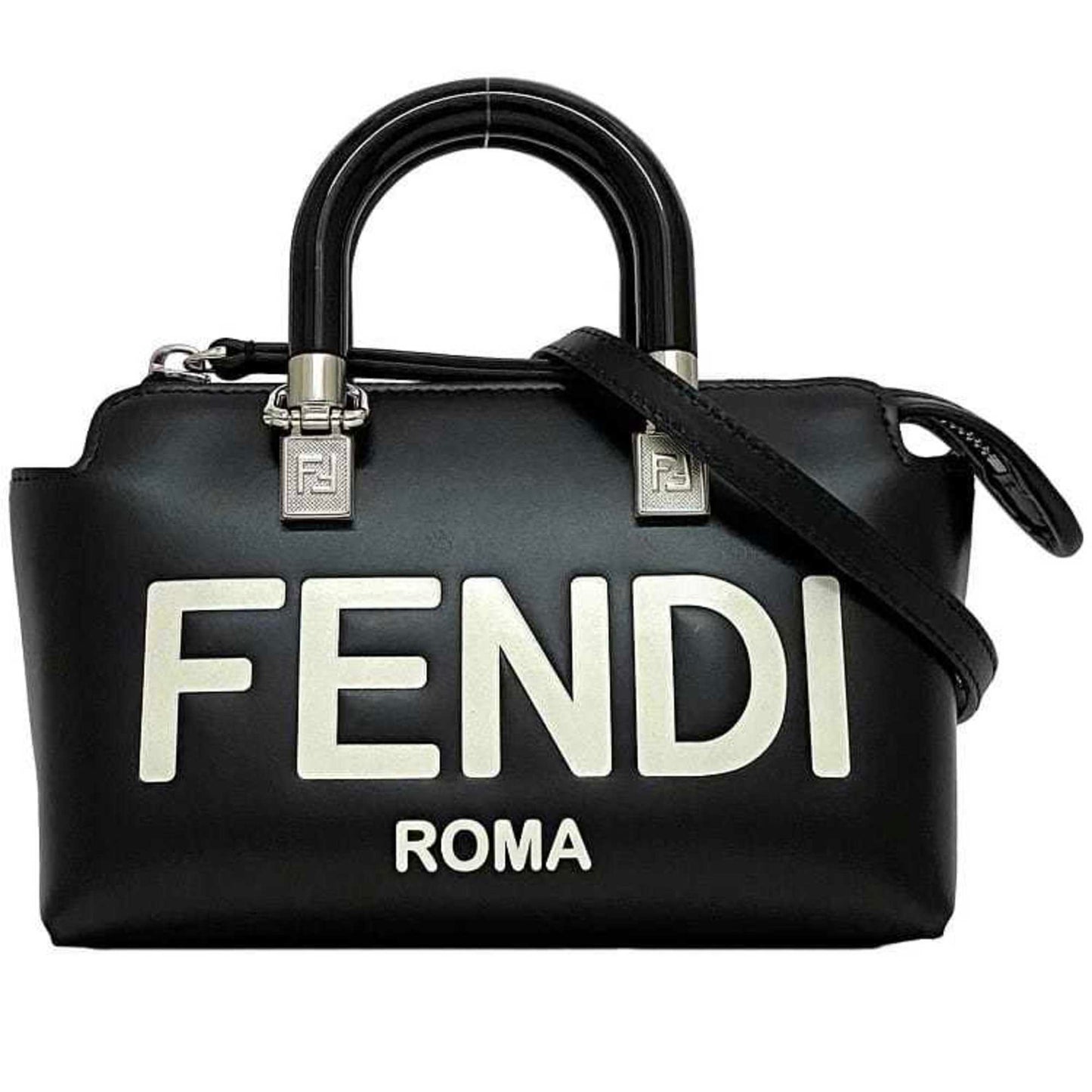 Fendi Boston Bag By The Way F-21249 Black 8Bs067 Leather Fendi