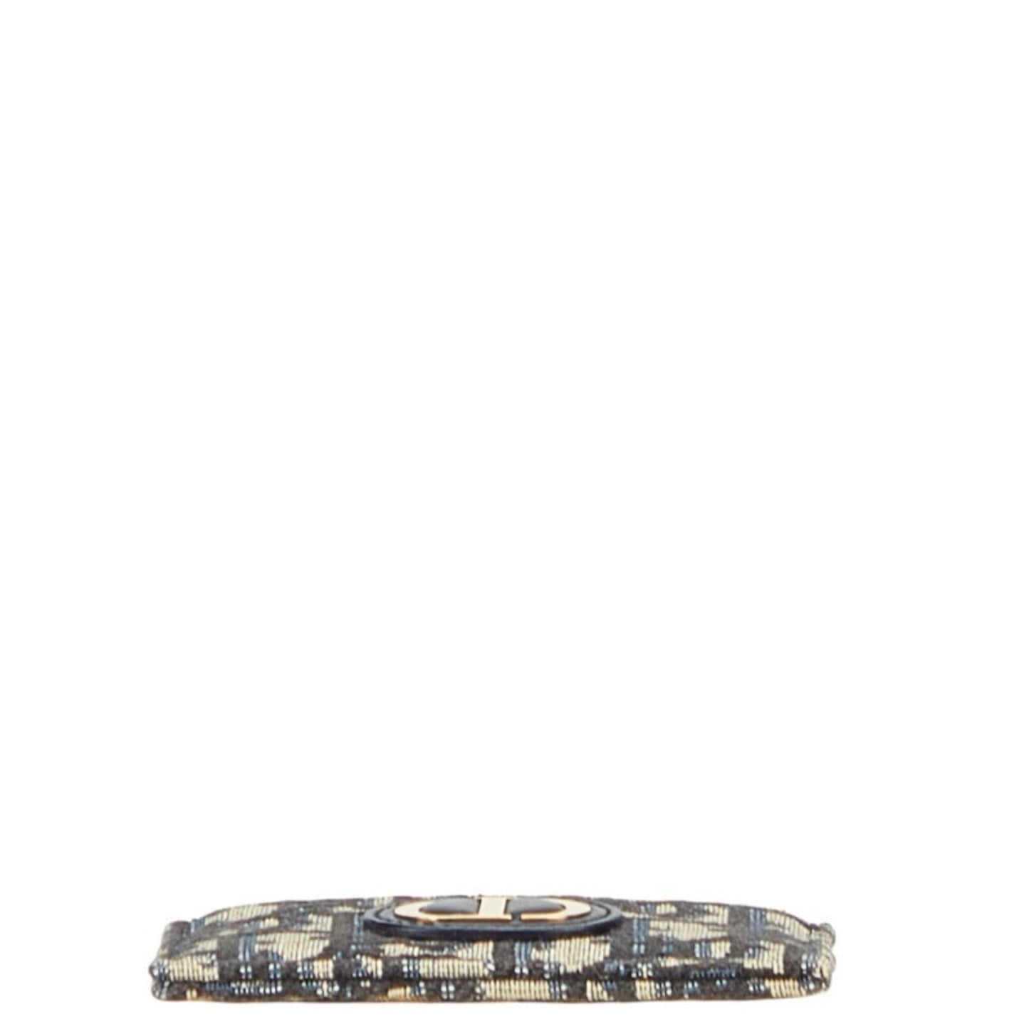 Christian Dior Dior Oblique Jacquard 30 Montaigne Freesia Card Holder/Card Case In Navy/Beige