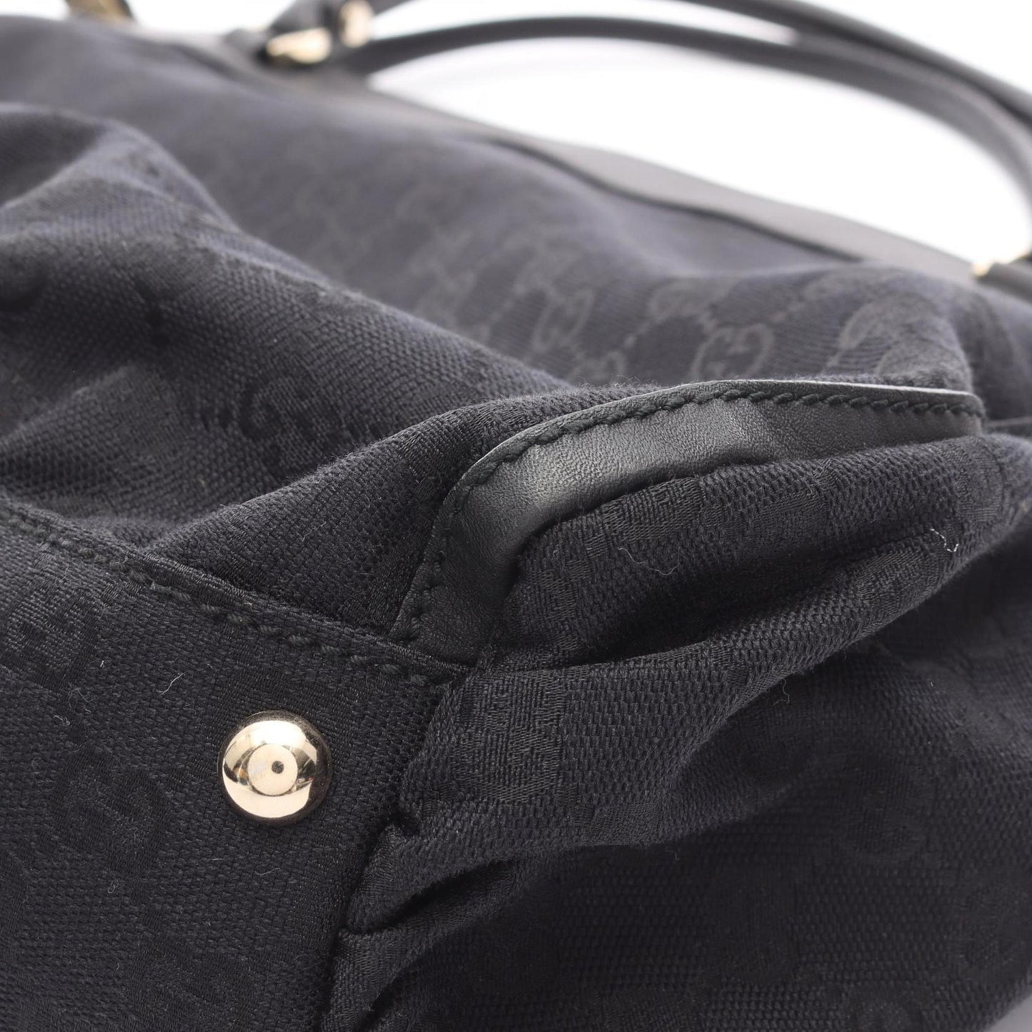 Gucci Gg Canvas Shoulder Bag Leather