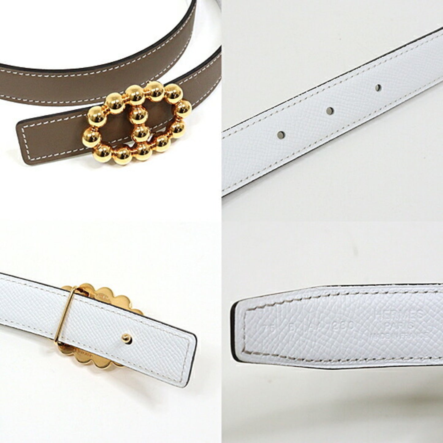 Hermes Maillon Bubble Belt Reversible Swift Epson
