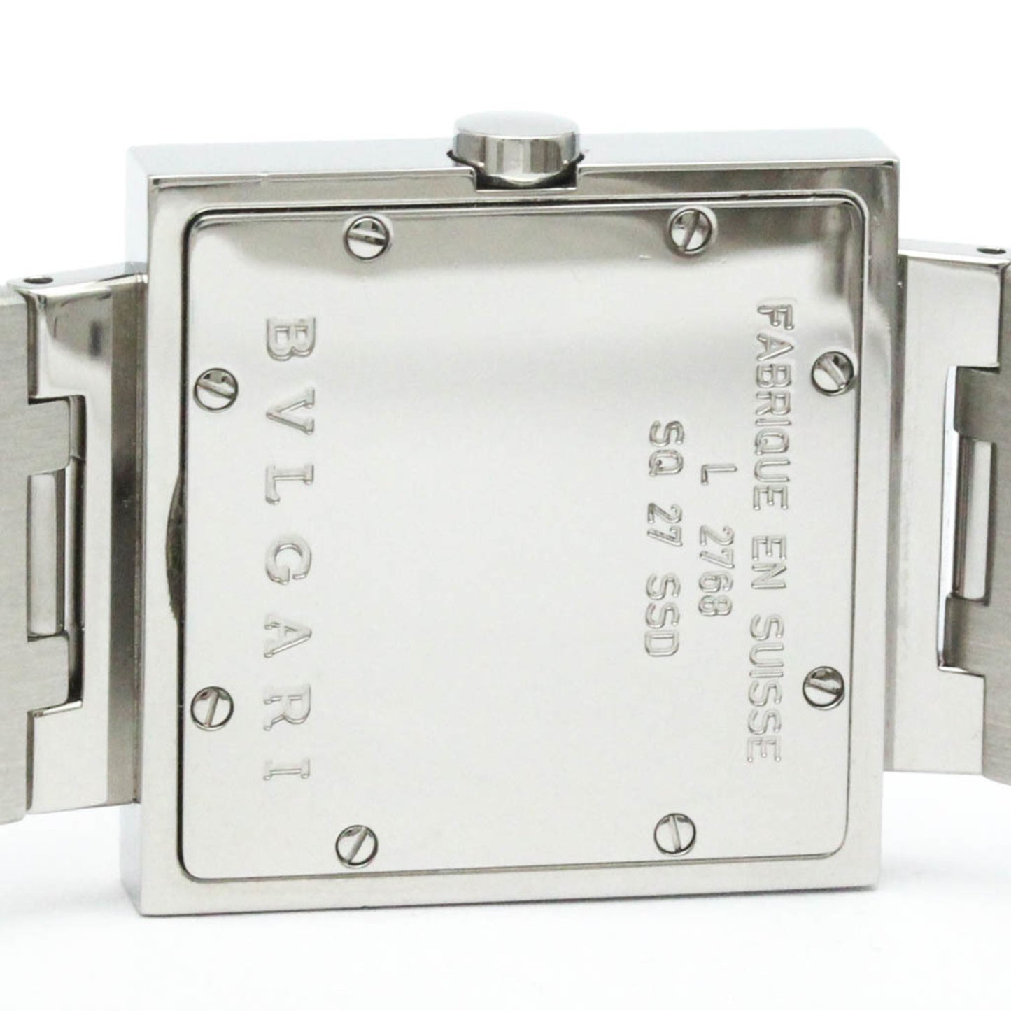 Polished Bvlgari Quadrato Stainless Steel Quartz