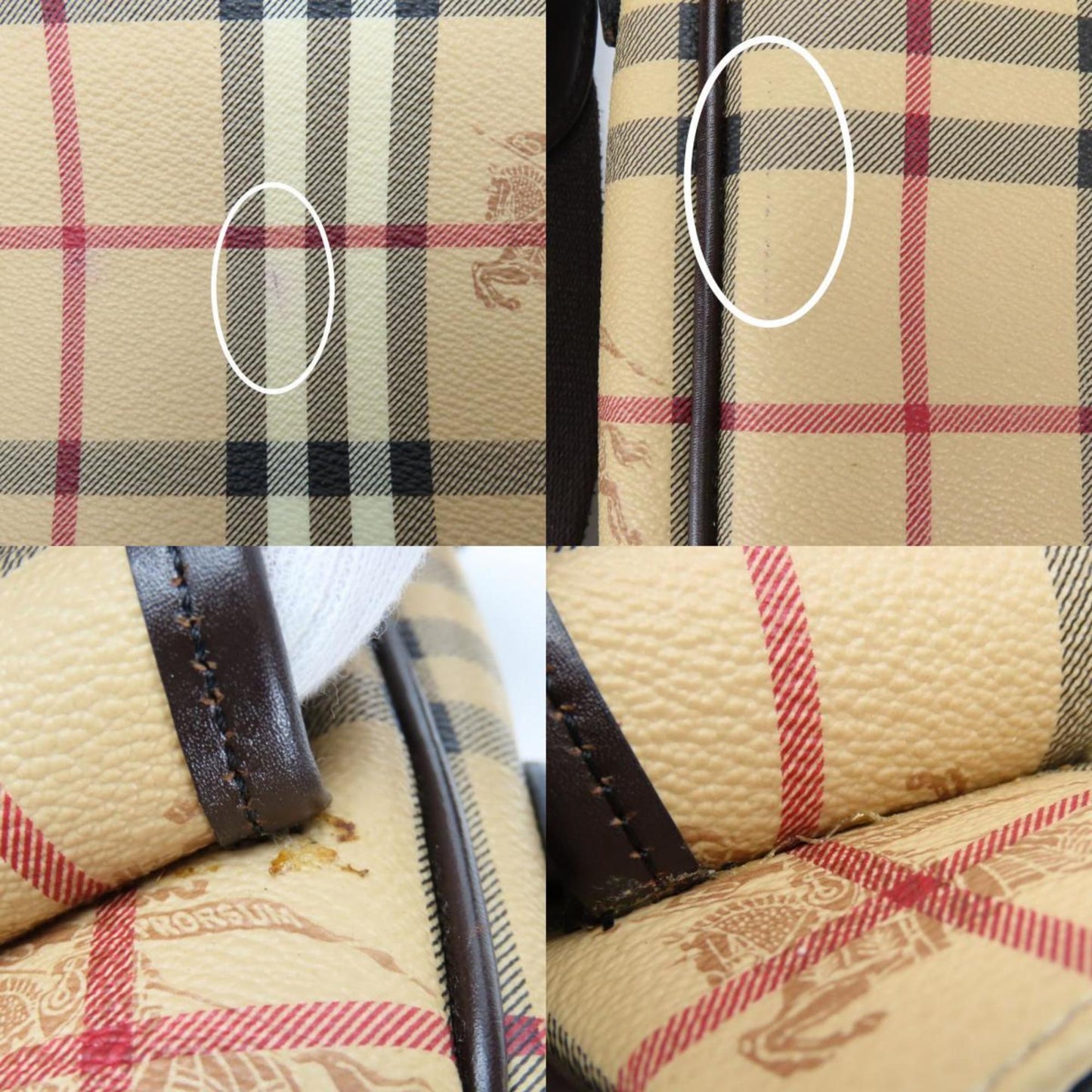 Burberry Shoulder Bag Leather Beige Brown Nova Check