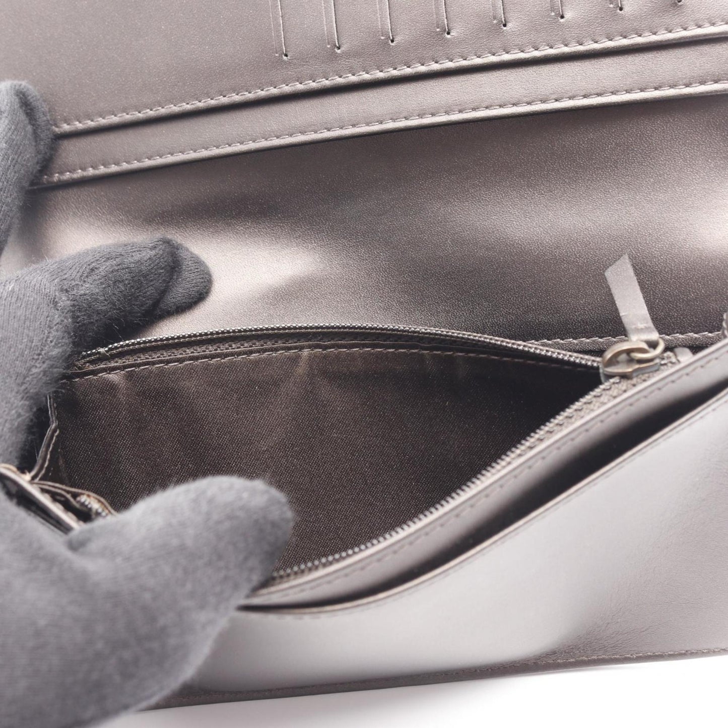 Chanel Matelasse Bi-Fold Long Wallet In Calfskin Leather