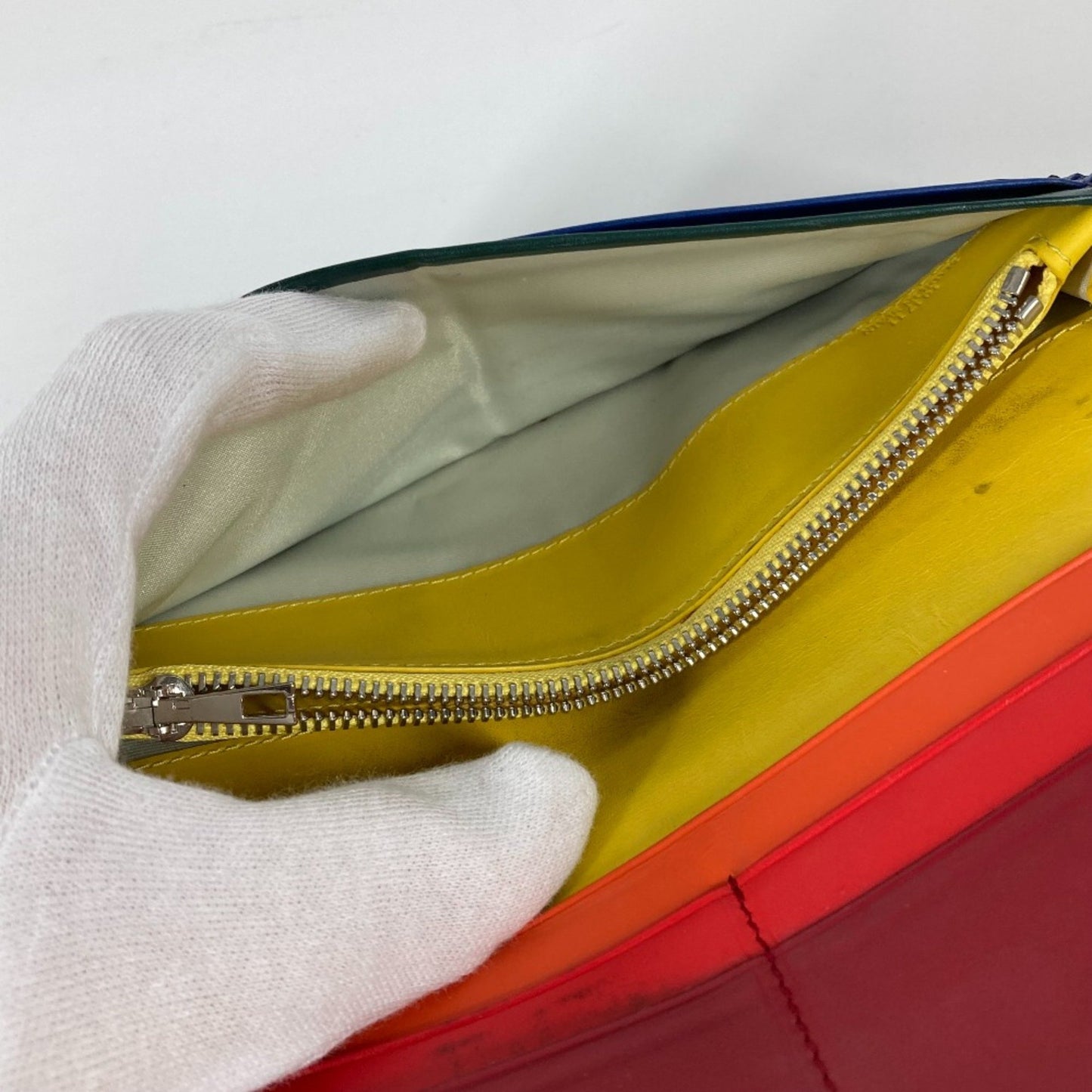 Loewe Long Wallet Rainbow Two Fold Long Wallet Black Multicolore