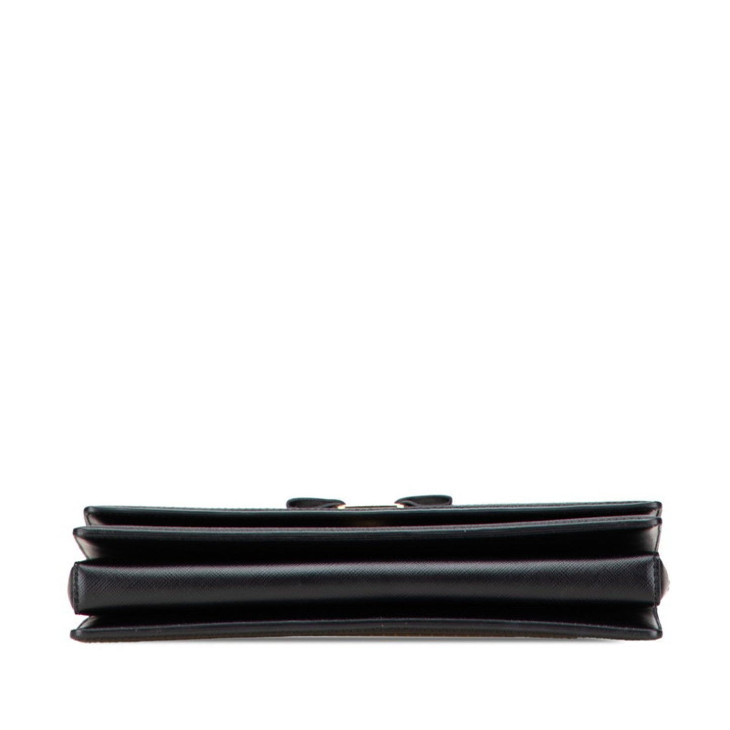 Salvatore Ferragamo Vara Ribbon Stripe Chain Shoulder Bag In Black