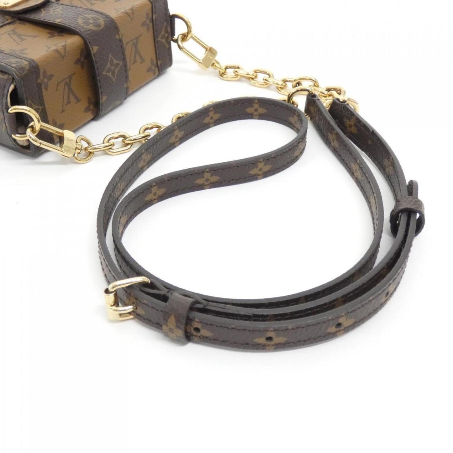 Louis Vuitton Monogram Reverse Pochette Trunk Vertical M67873 Handbag
