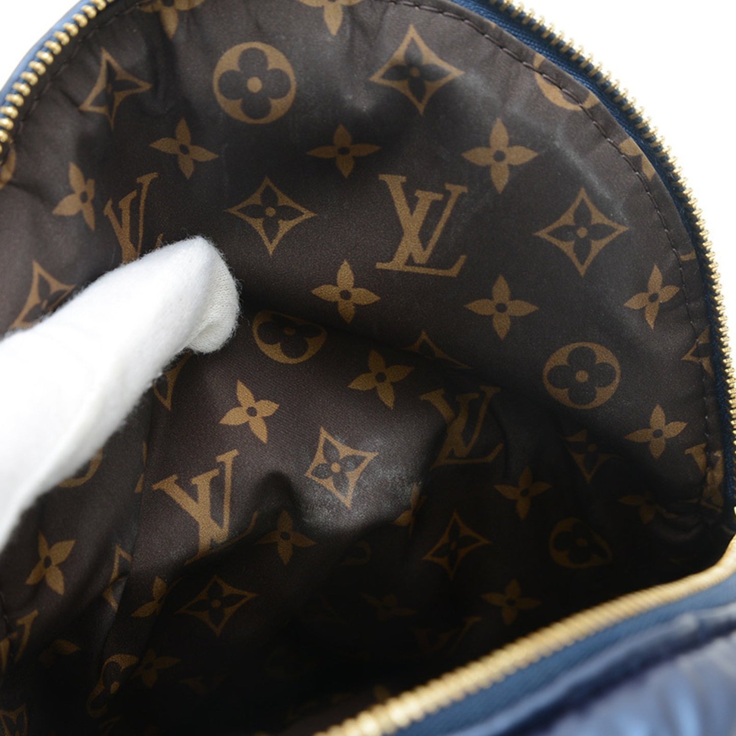 Louis Vuitton Monogram Palm Springs Backpack Mini Rucksack Blue Metallic M21060 Bp