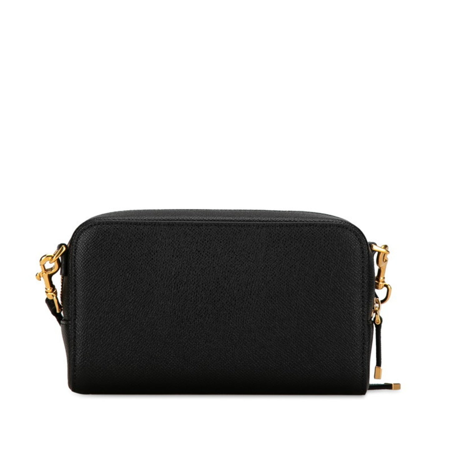 Christian Dior Dior Caro Double Pouch Shoulder Bag Black Leather
