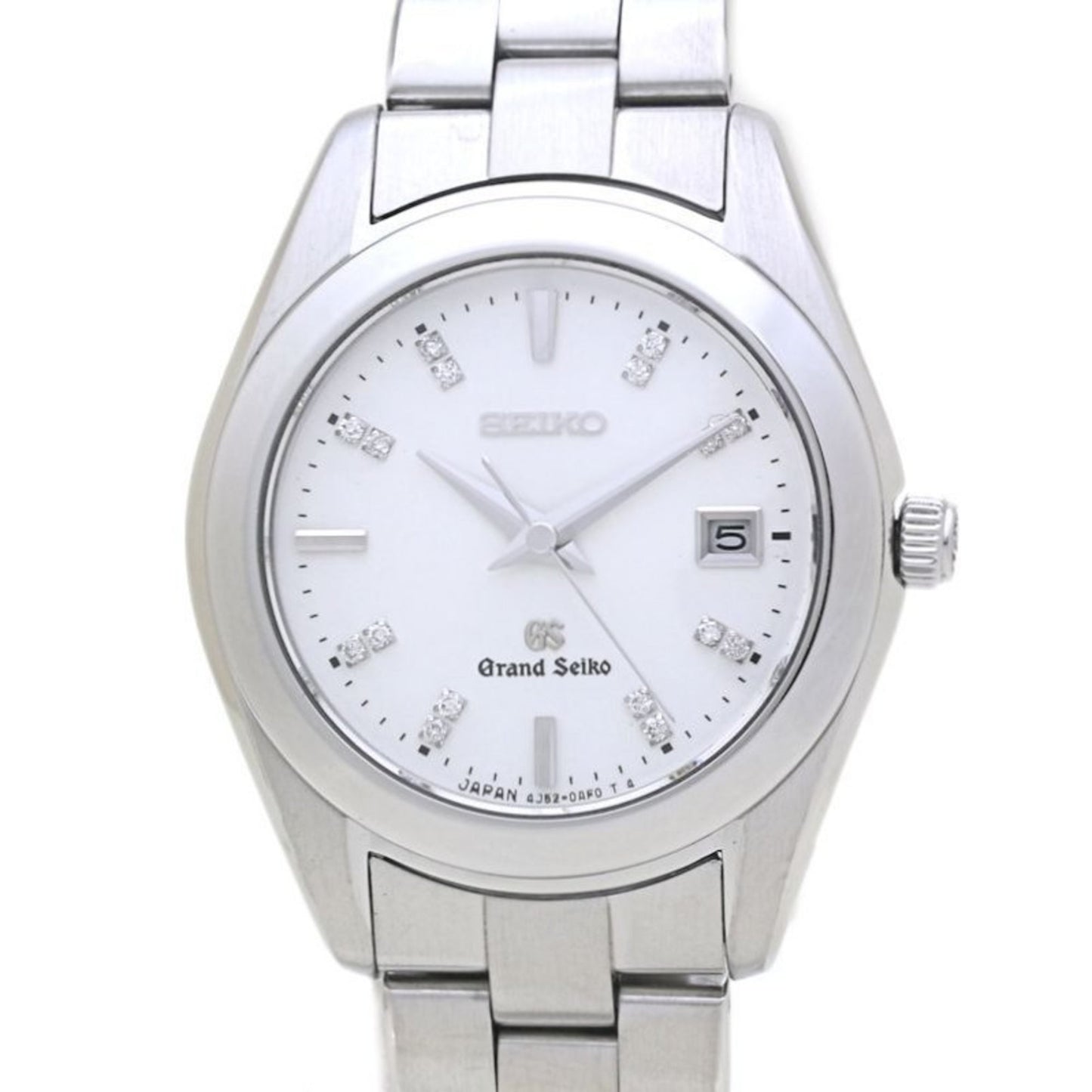 Seiko Grand Seiko Stgf073 4J52-0Ab0 White Shell Diamond Watch