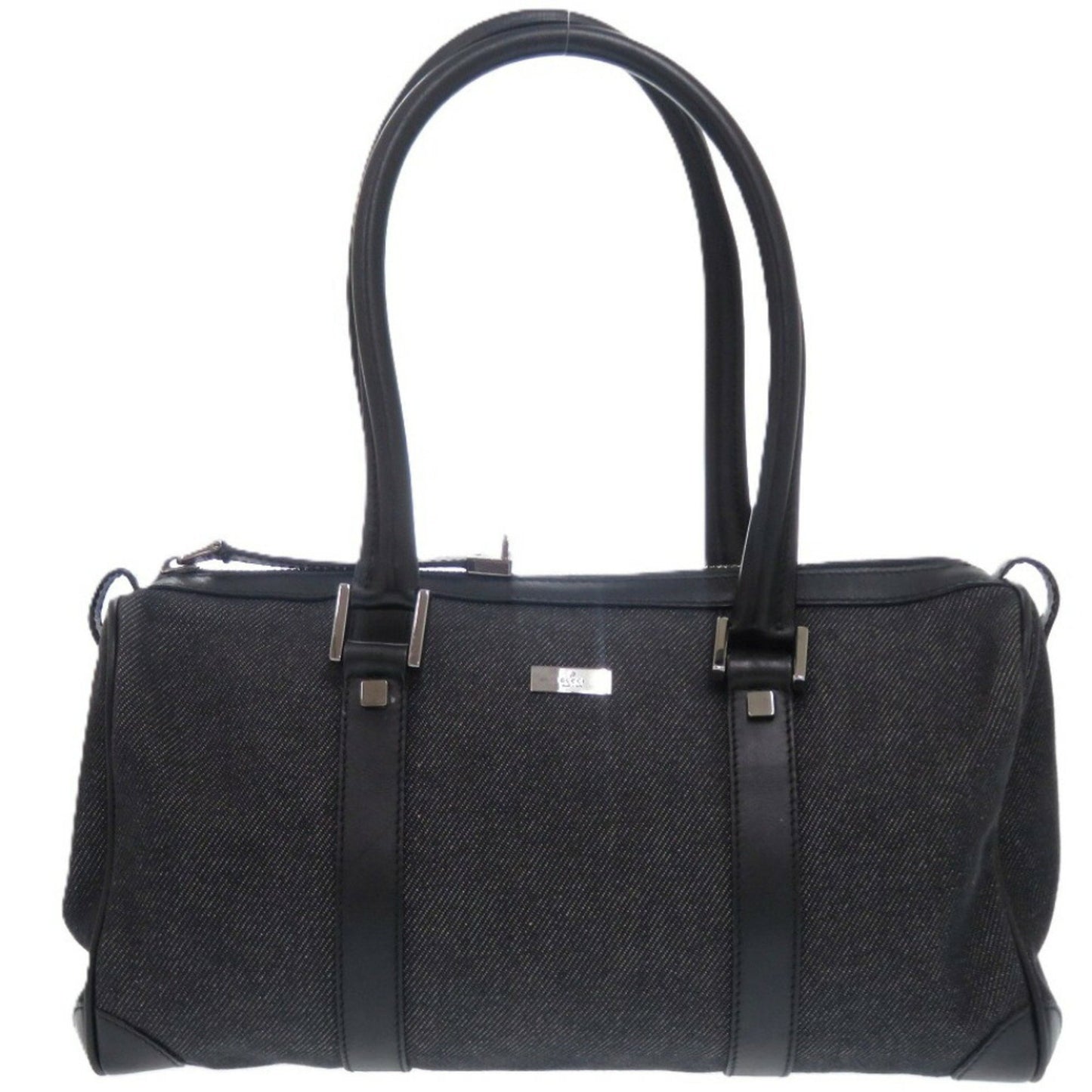 Gucci Denim Leather Black 30458 Mini Boston Bag Handbag 0670Gucci