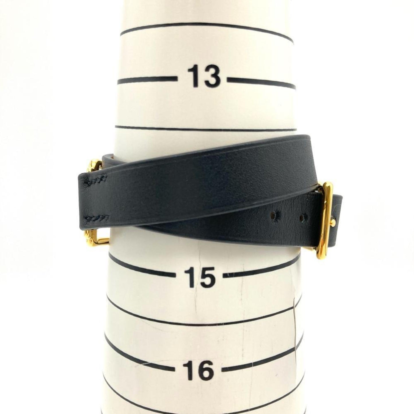 Hermes Hermes Caleche Double Tour Bracelet Leather D (Made) Stamp Black Carriage