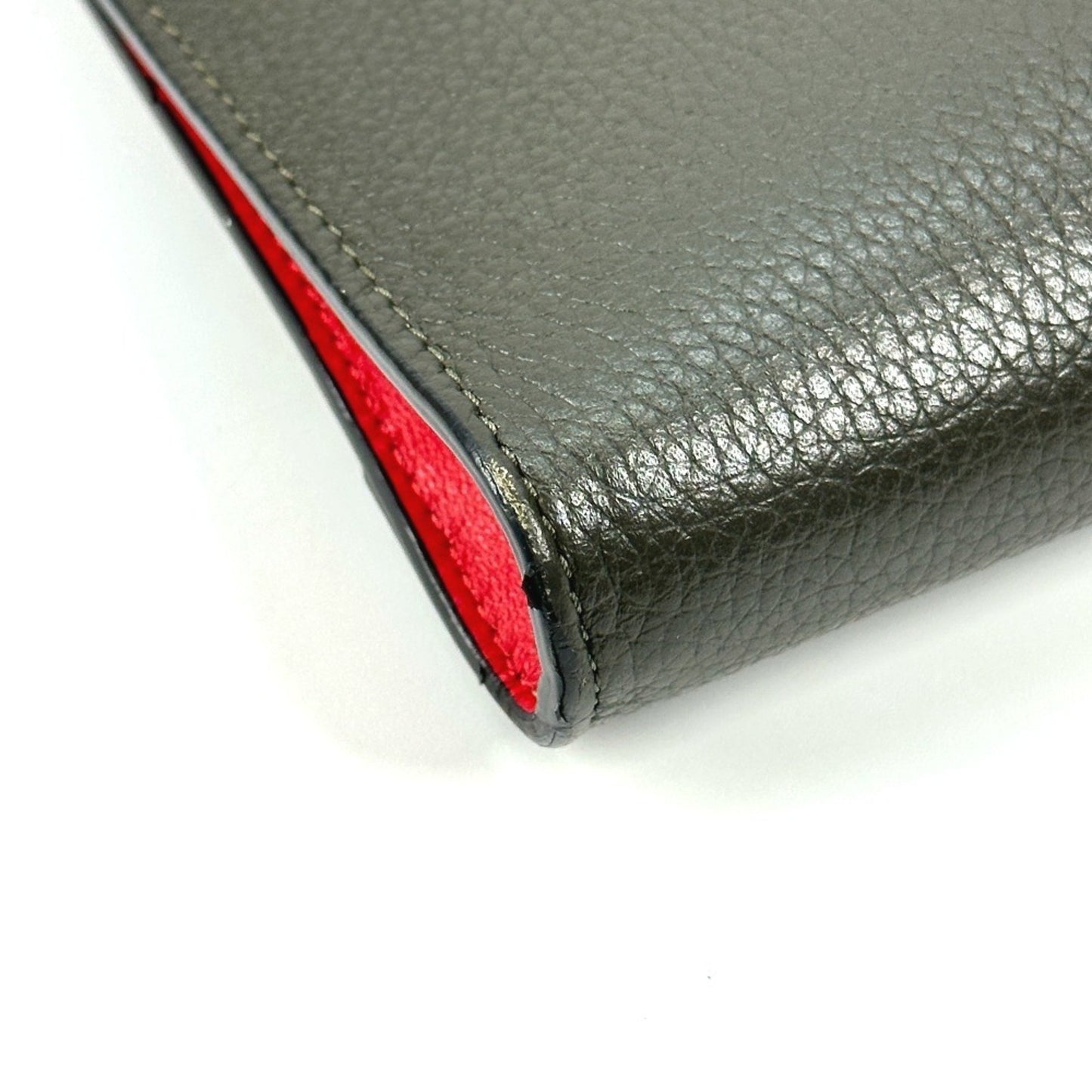 Christian Louboutin Logo 2Way Bag Pochette Clutch Shoulder Leather