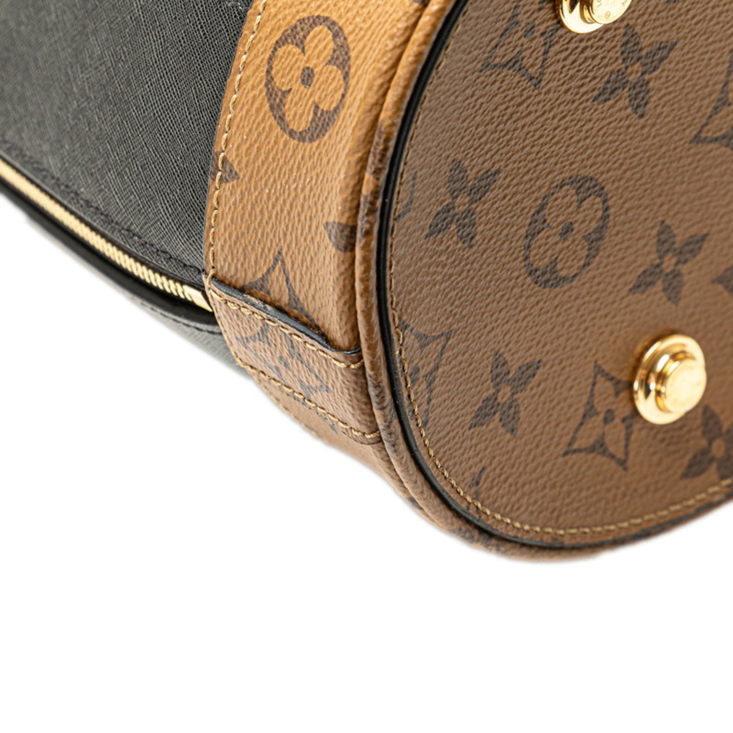 Louis Vuitton Monogram Traceage Tote Handbag Shoulder Bag M44113 Brown Black Pvc Leather