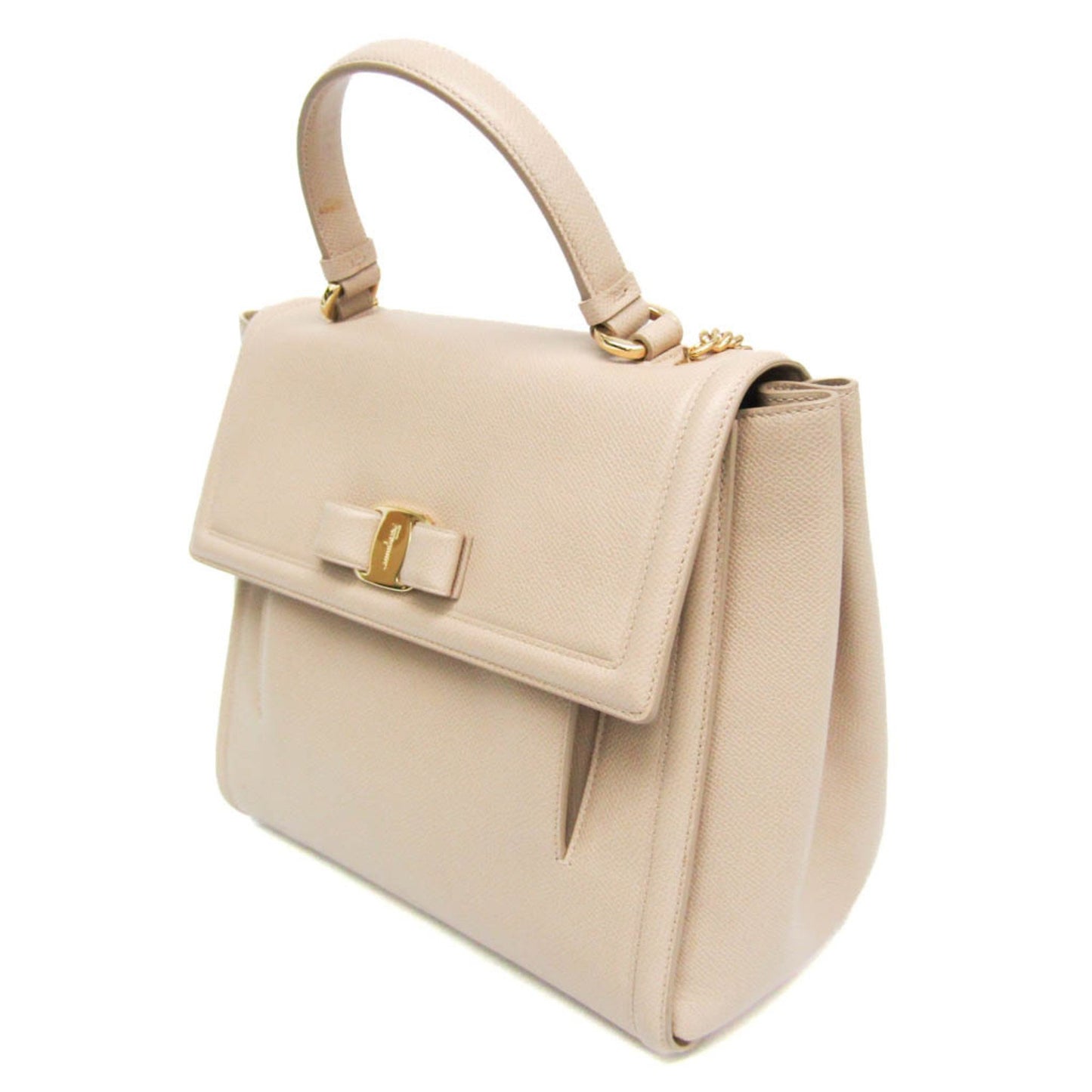 Salvatore Ferragamo Vara Au-21 G697 Chain Shoulder Bag Women'S Leather Handbag