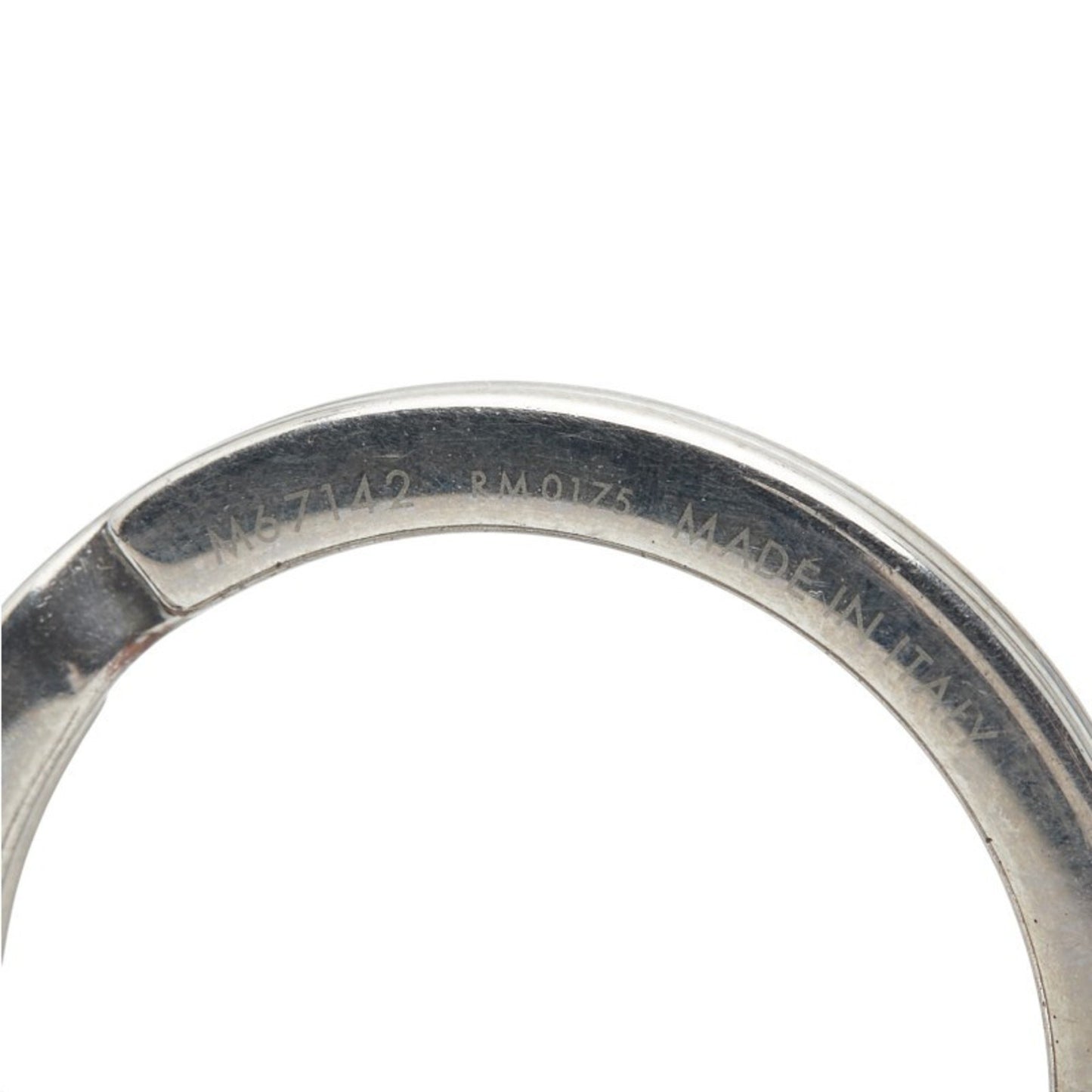 Louis Vuitton Porte-Cls Cube Keychain Charm M67142 Silver Metal