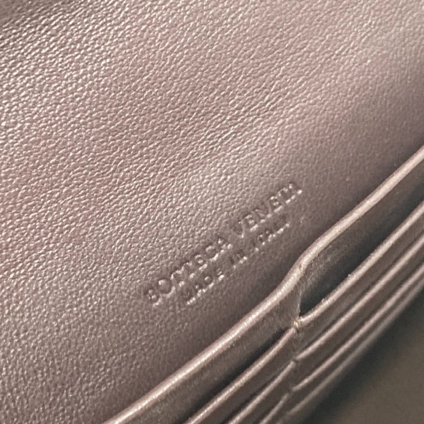 Bottega Veneta 150509 Intrecciato Flap Long Wallet In Brown Leather