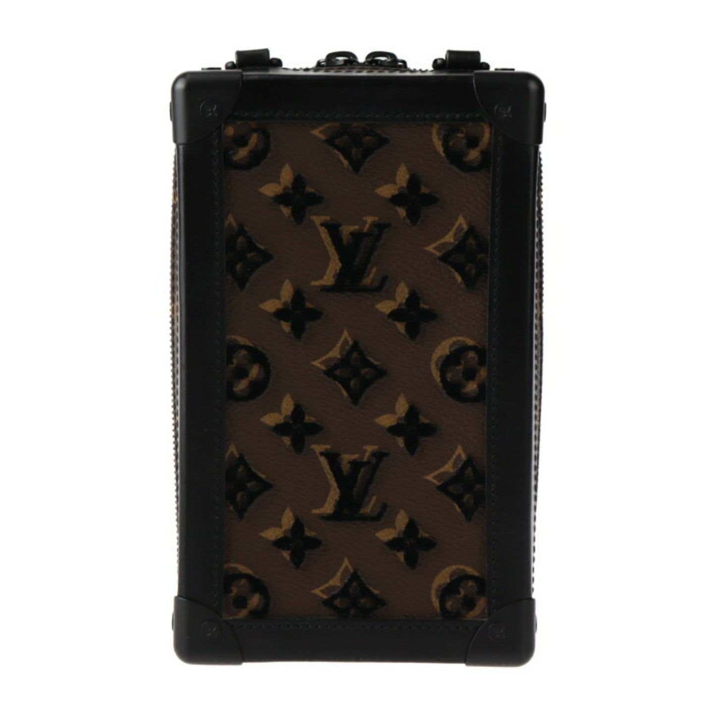 Louis Vuitton Vertical Soft Trunk Monogram Tuftage Shoulder Bag M45044 Leather Brown Black Pochette