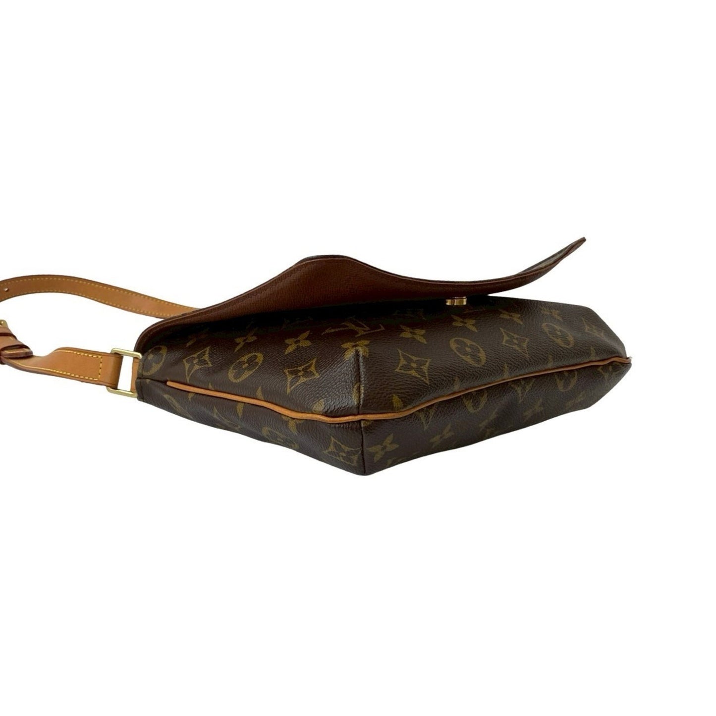 Louis Vuitton Musette Tango Monogram Leather Shoulder Bag/Pochette In Brown 23175