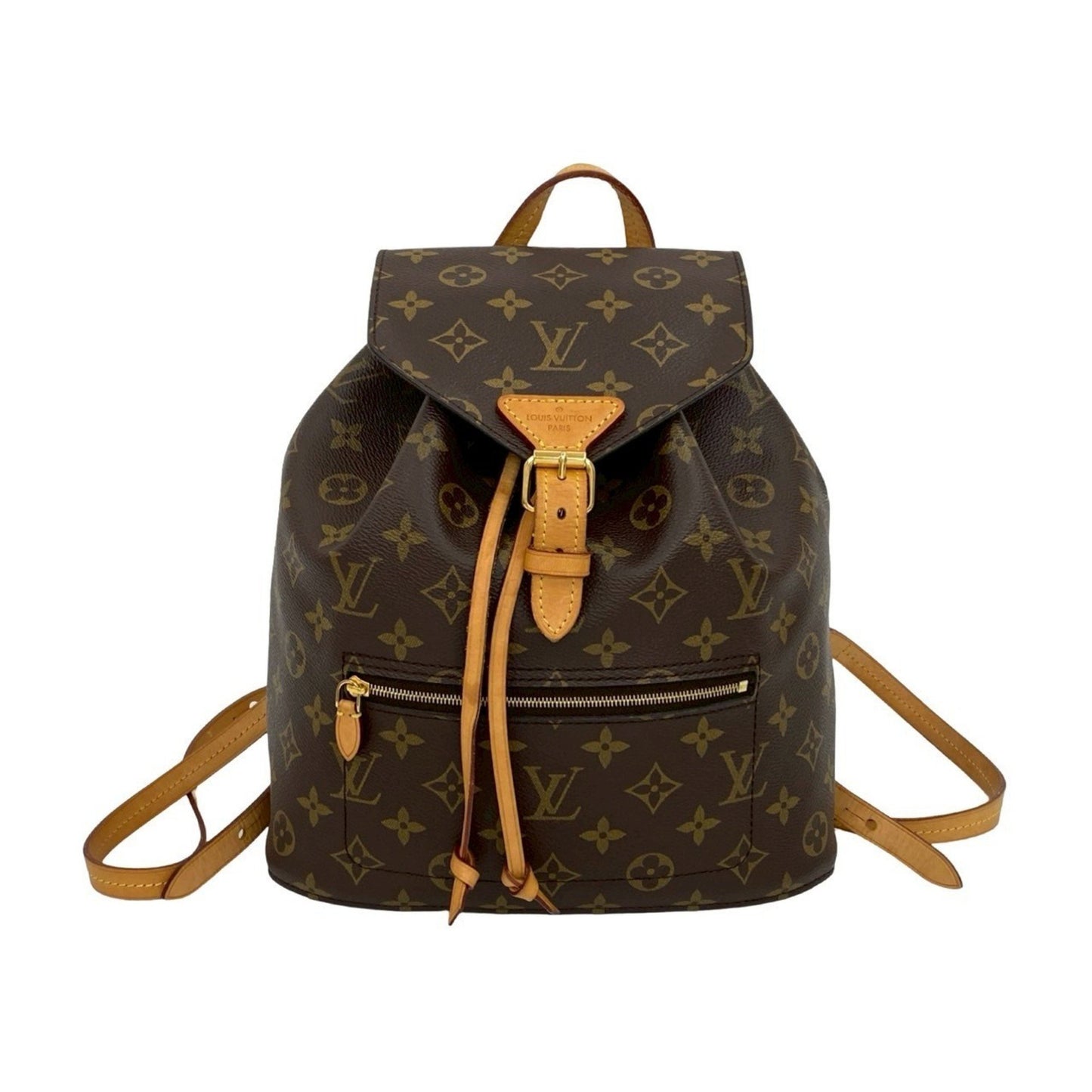 Louis Vuitton Montsouris Mm Monogram Leather Drawstring Backpack/Daypack