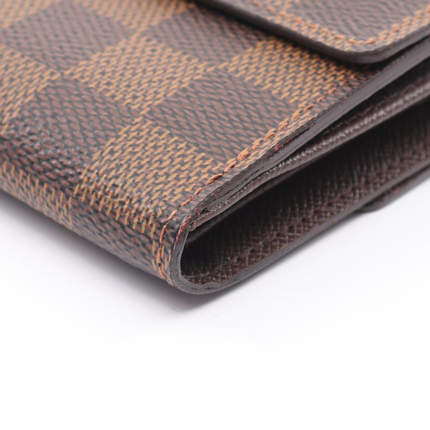 Louis Vuitton Louis Vuitton Portefeuille Elise W Wallet Coated Canvas Leather Damier