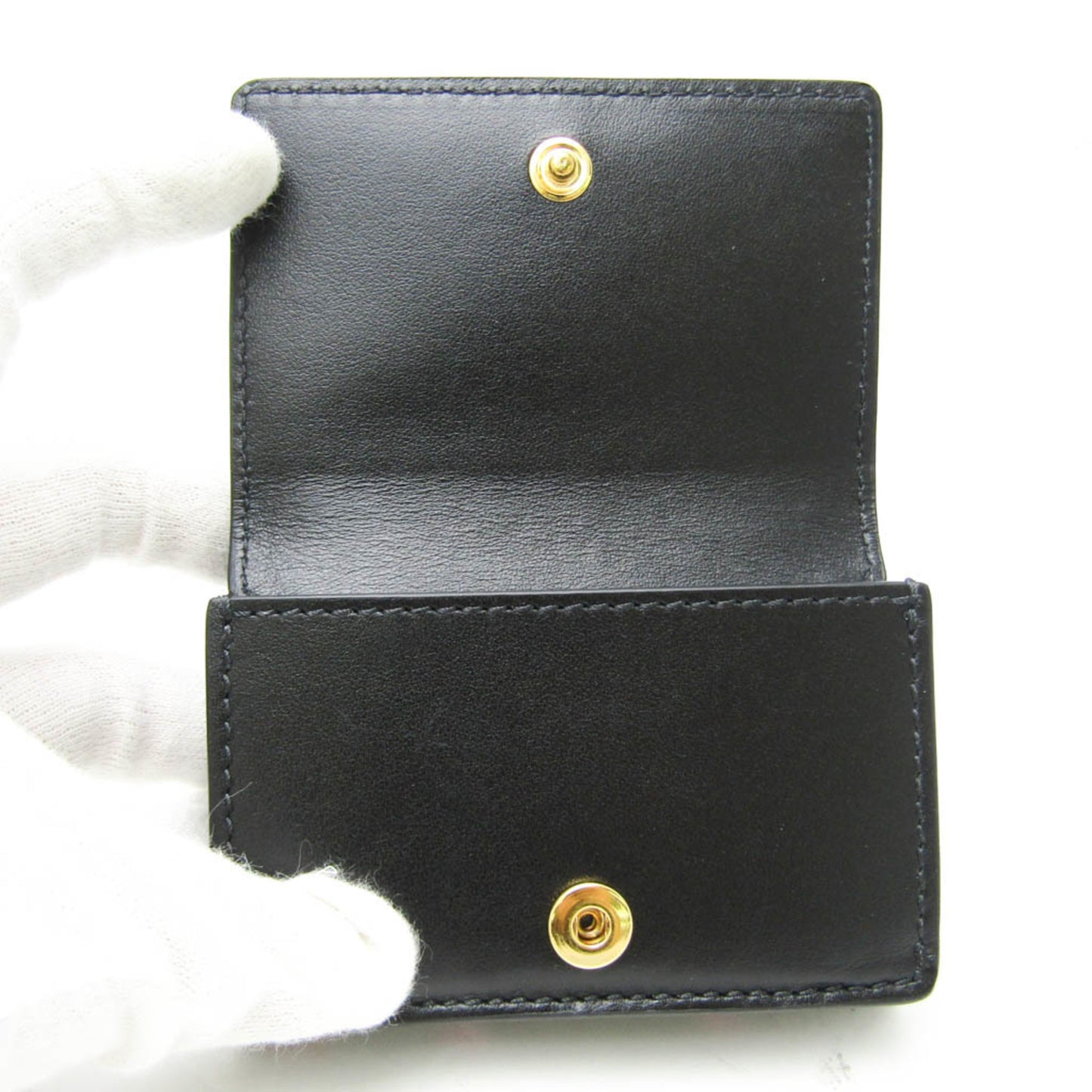 Versace All-Over Pattern Women'S Leather Wallet (Tri-Fold) Black