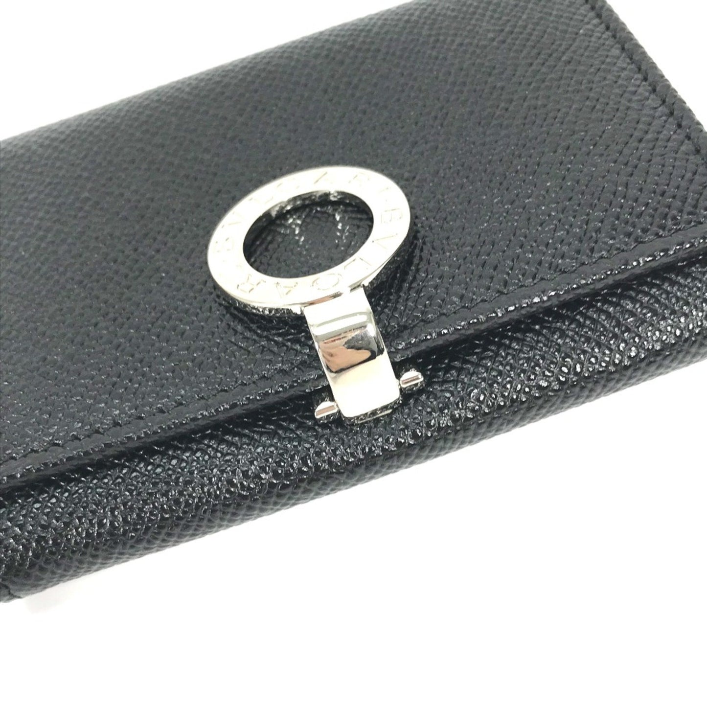 Bvlgari 30420 Bifold Business Card Holder Pass Case Card Case Black