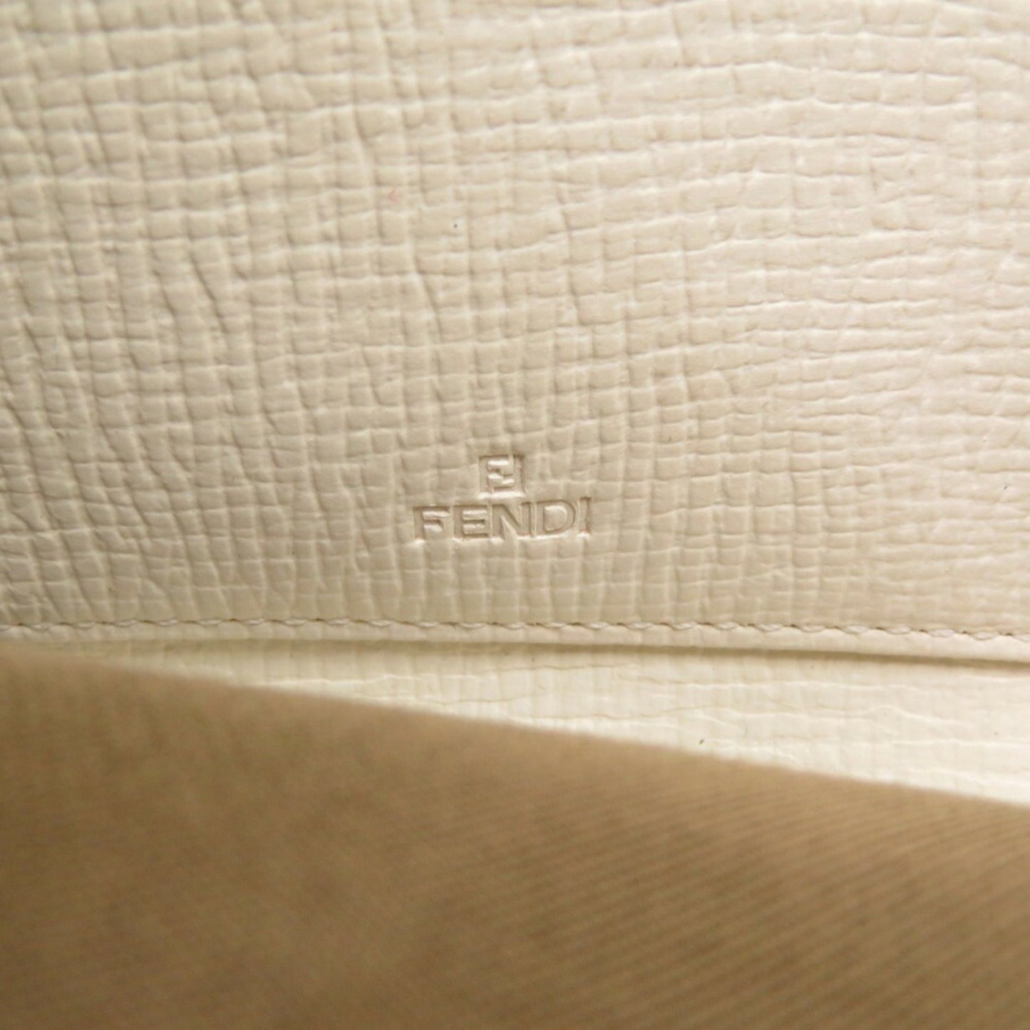 Unused Fendi Ff Zucca 8M0024 Leather White Multicolor Long Wallet 0290 Fendi