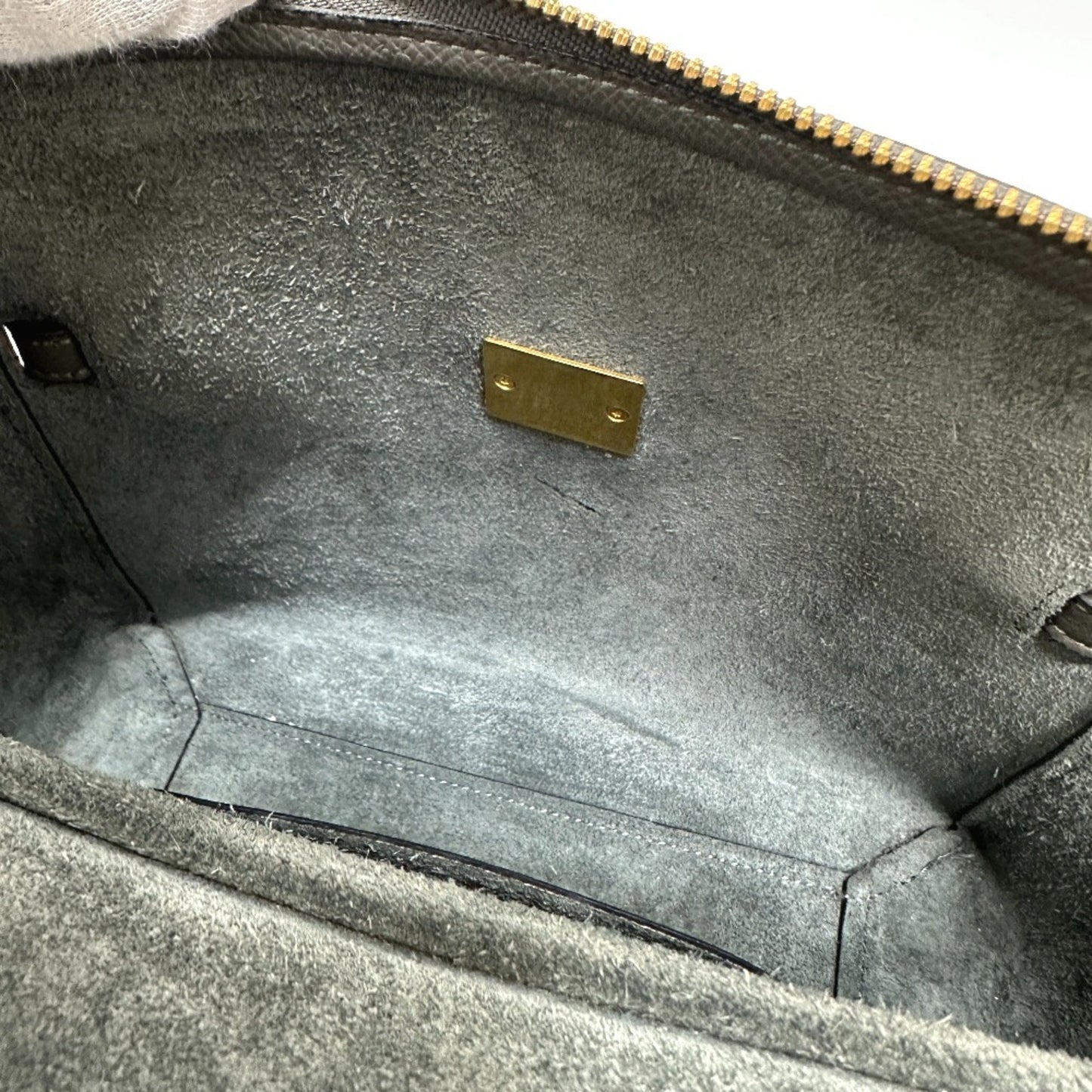 Celine 189153 Logo 2Way Shoulder Bag Hand Bag Gray