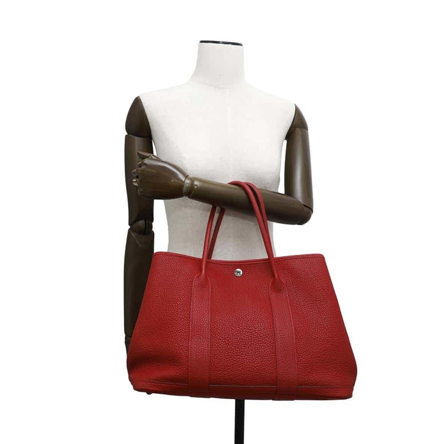 Hermes Tote Bag Garden Pm Rouge Cazac Negonda X Stamp
