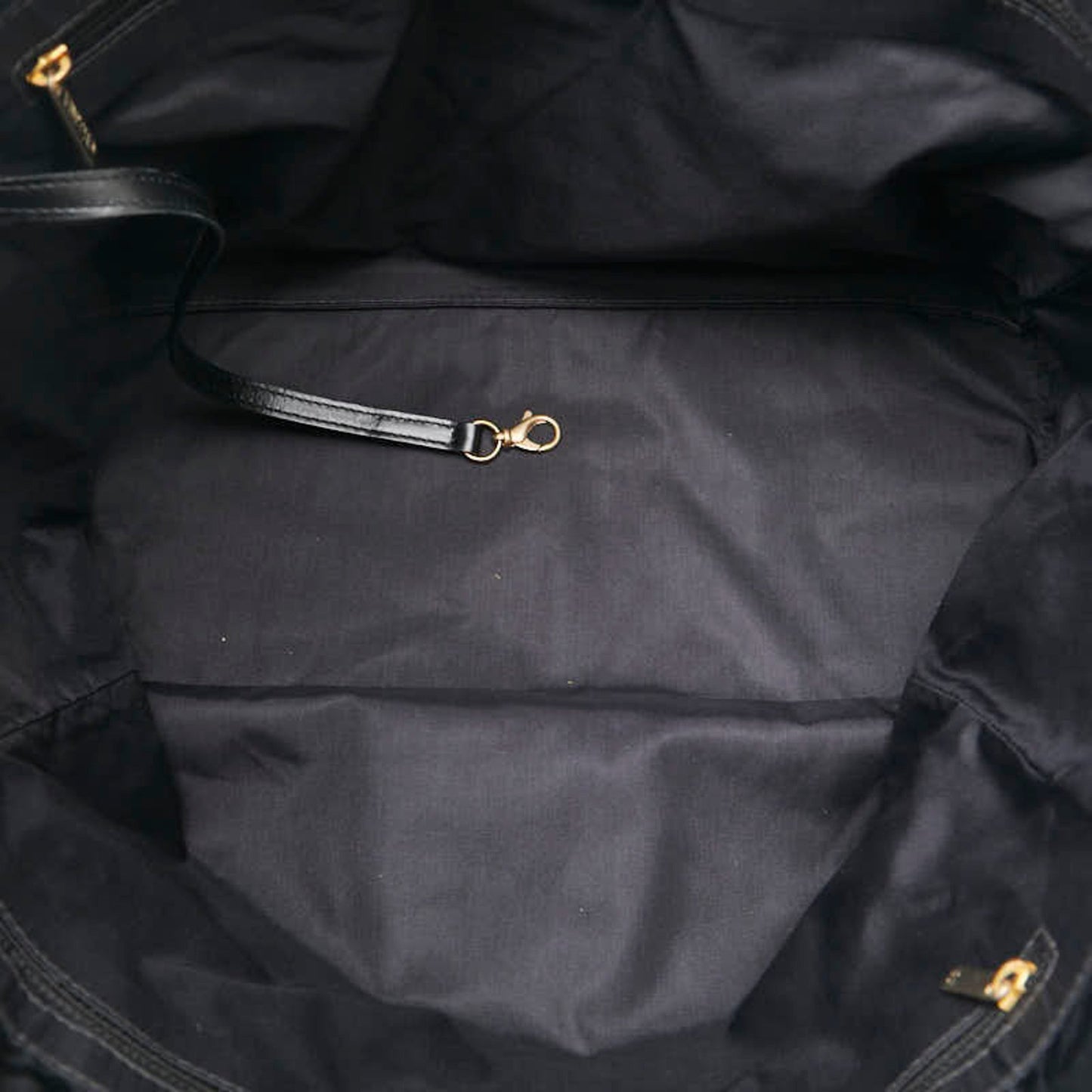 Chanel New Travel Line Tote Mm Bag A15991 Black Nylon Leather