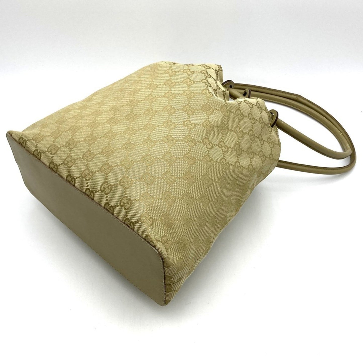 Gucci 90644 Shoulder Bag Gg Canvas Beige