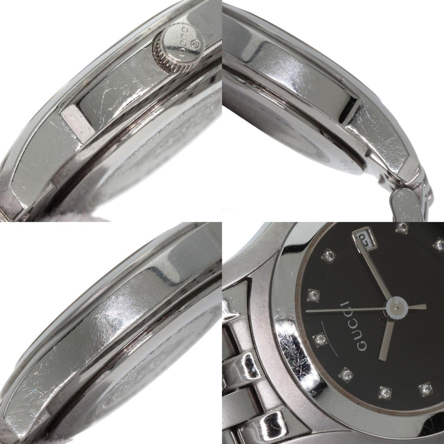 Gucci 5500L 11P Diamond Watch Stainless Steel Ss