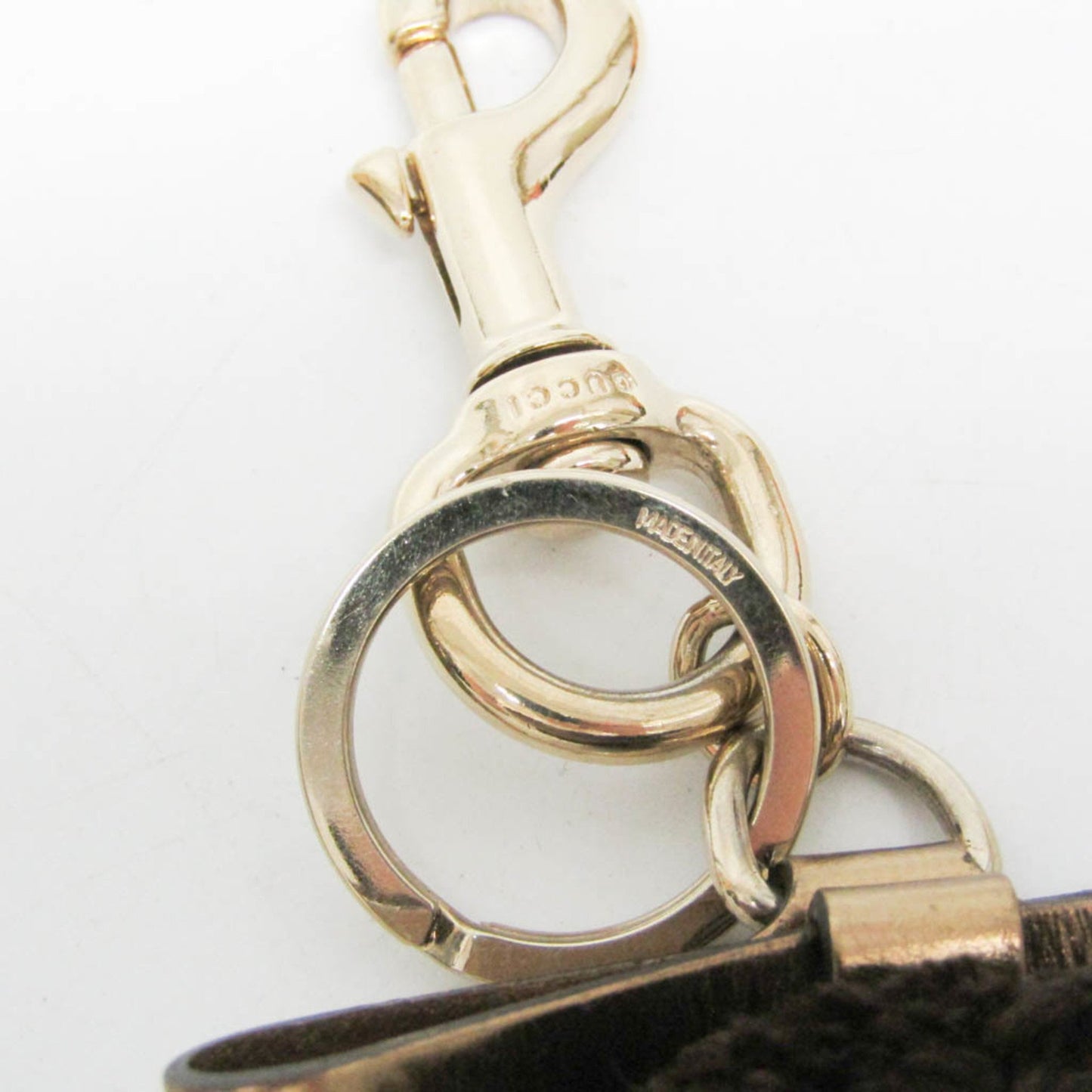 Gucci Gg Supreme Guccioli Poodle Lulu Keyring (Beige