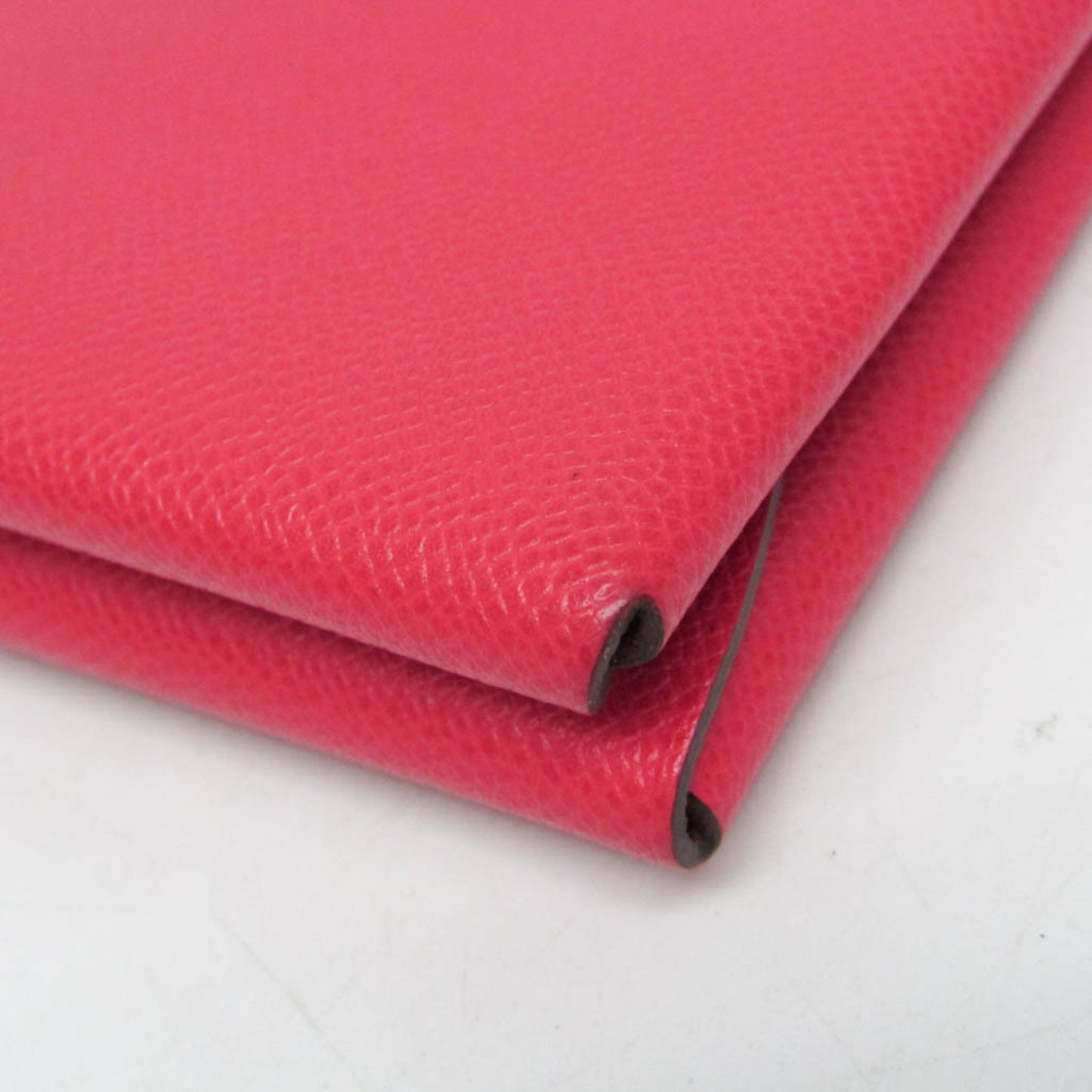Hermes Calvi Duo Leather Card Case Ruby